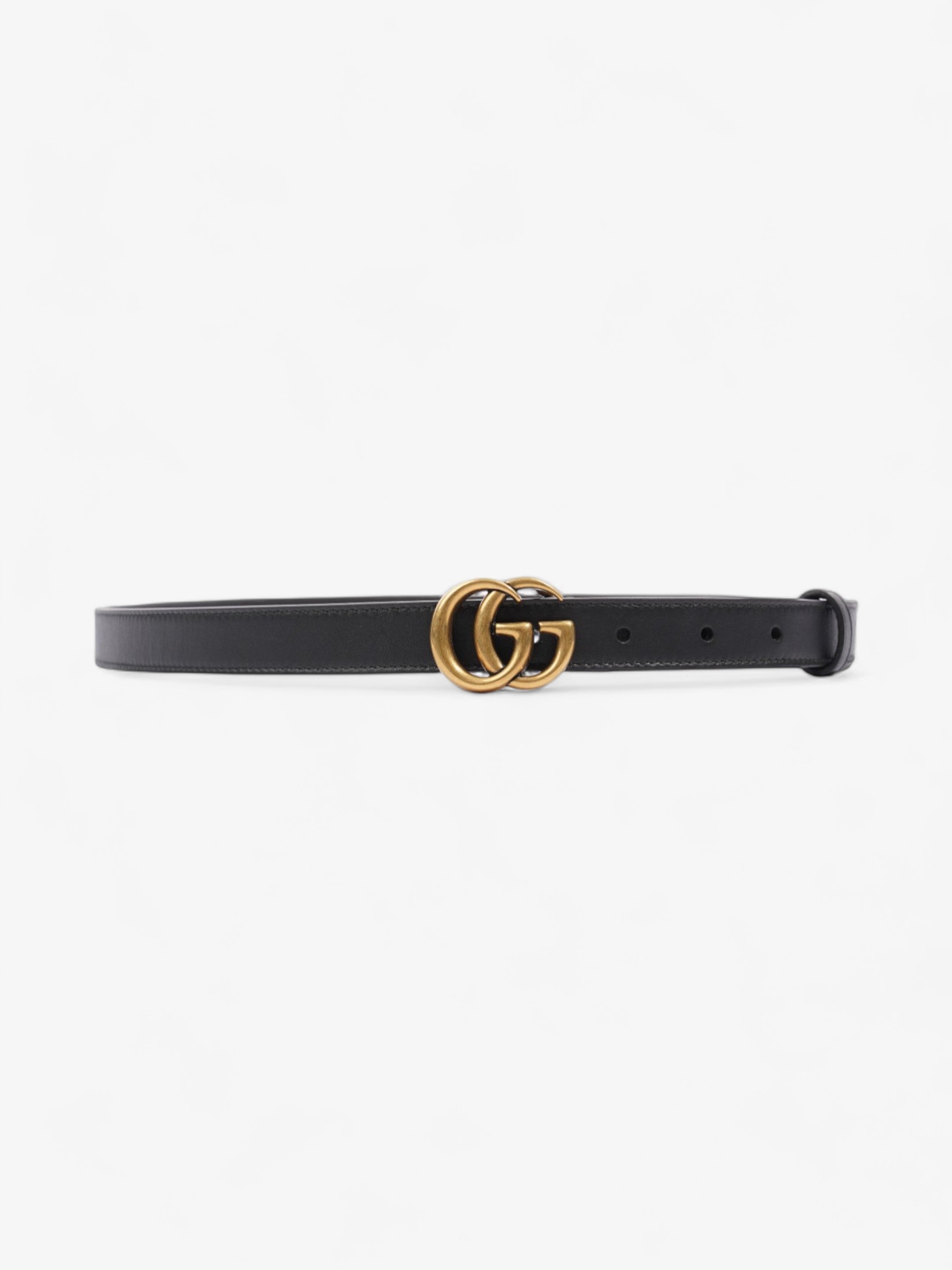 Gucci GG Marmont Thin Belt Black Leather 95cm / 38"