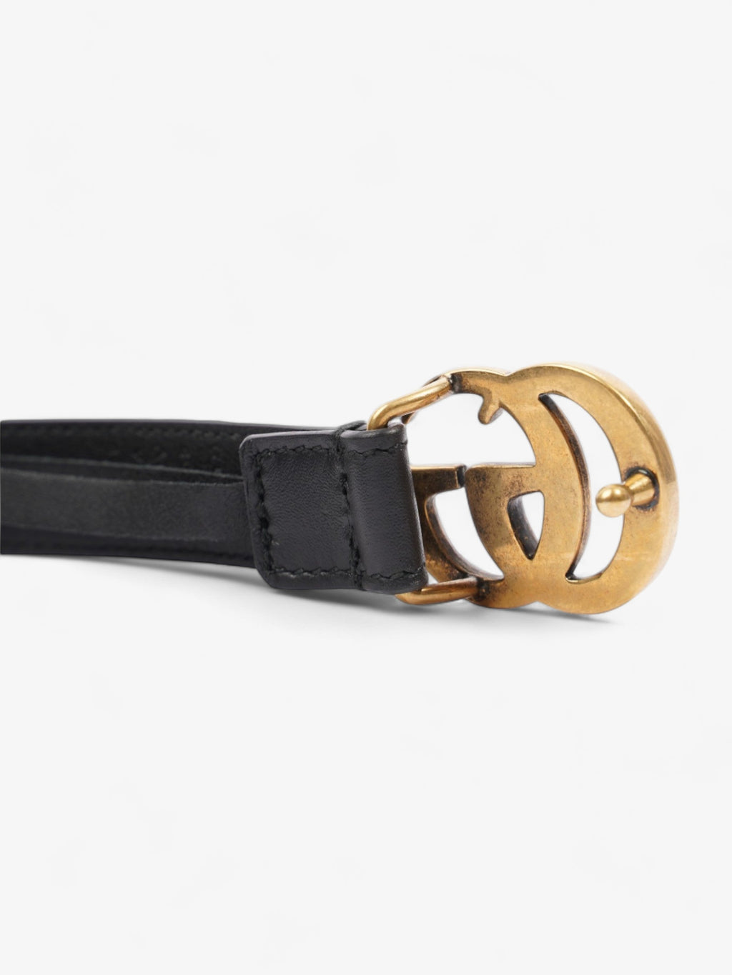 Gucci GG Marmont Thin Belt Black Leather 95cm / 38"