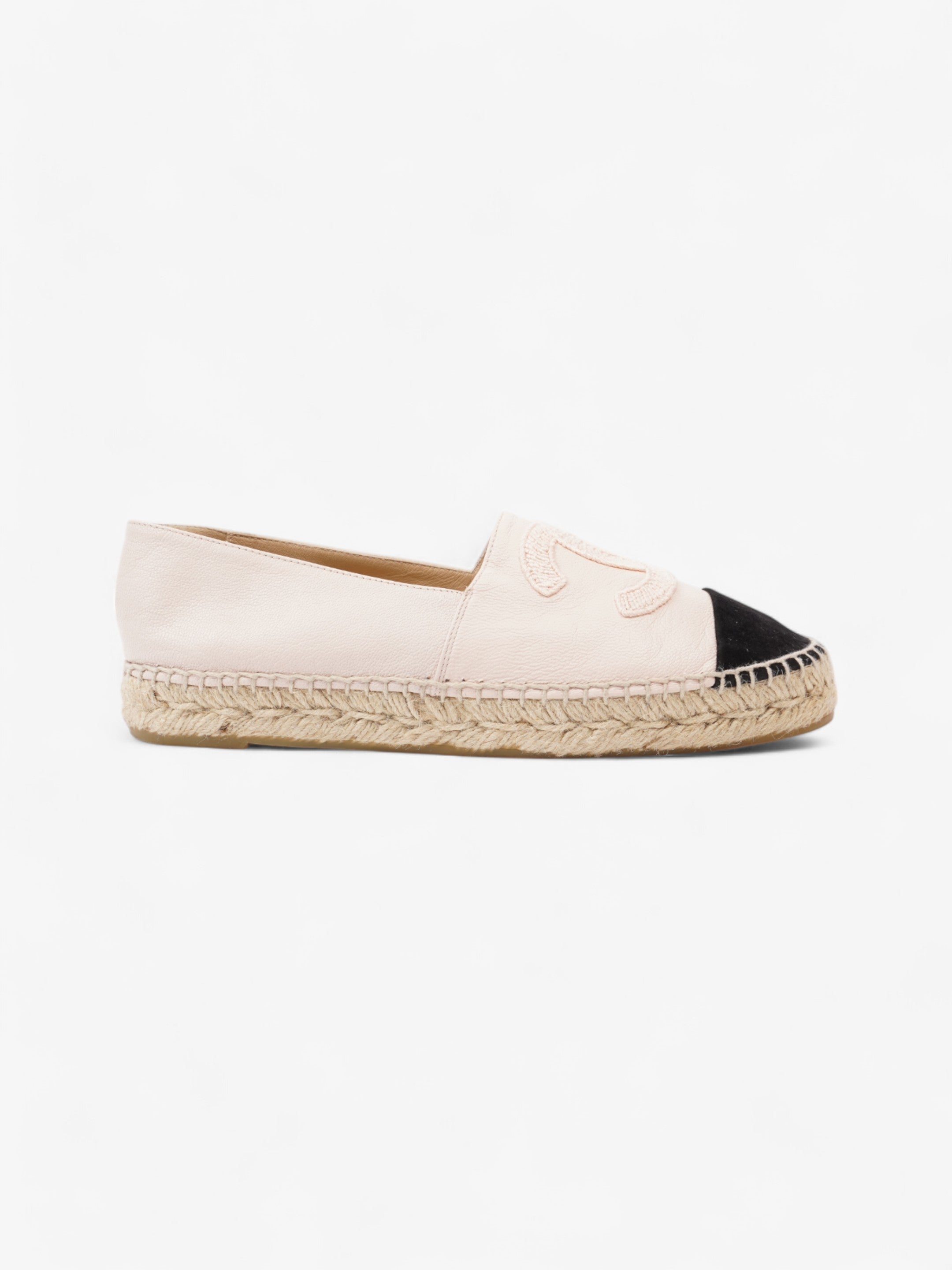 Chanel Espadrilles Pink / Black Leather EU 38 UK 5