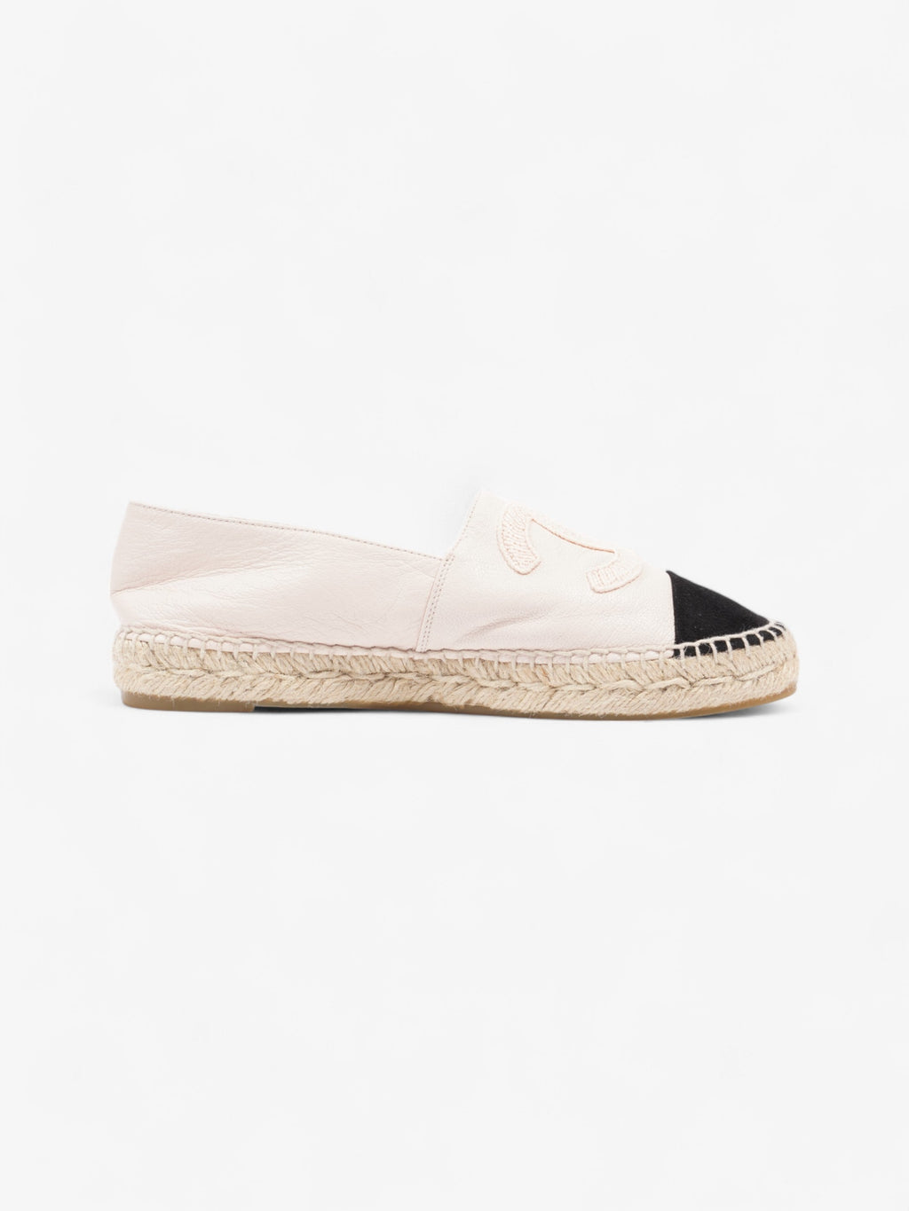 Chanel Espadrilles Pink / Black Leather EU 38 UK 5