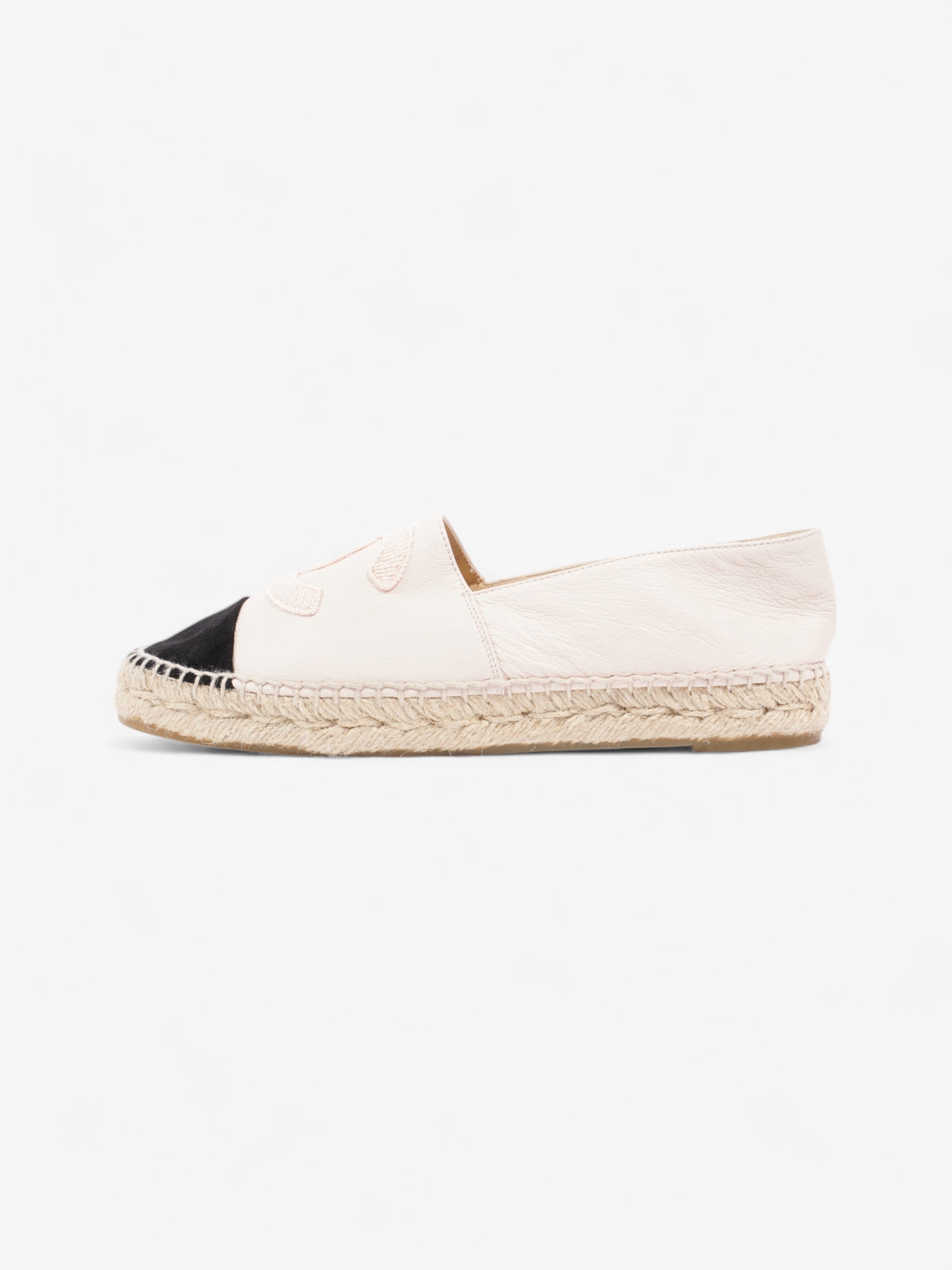 Chanel Espadrilles Pink / Black Leather EU 38 UK 5