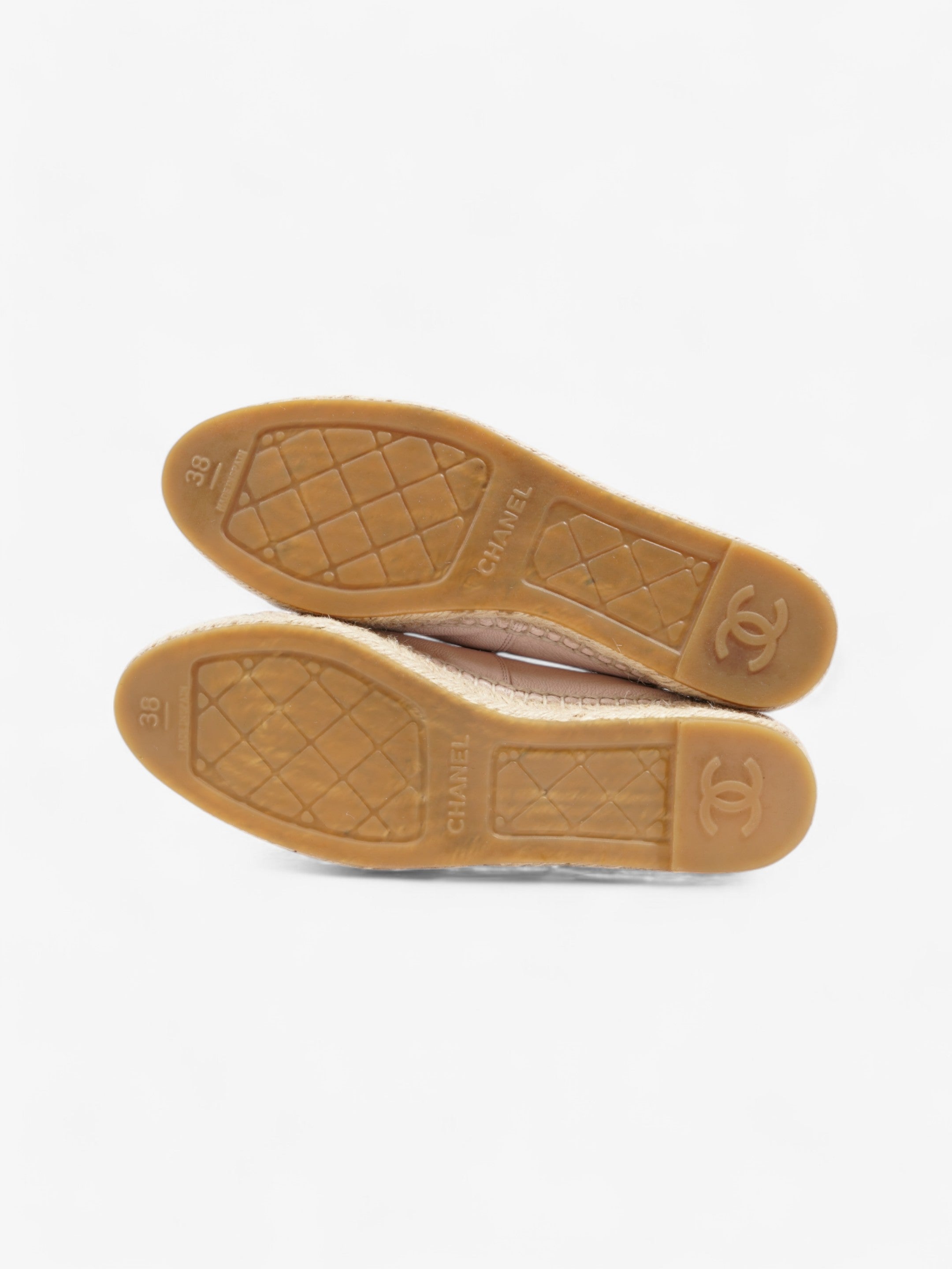 Chanel Espadrilles Pink / Black Leather EU 38 UK 5