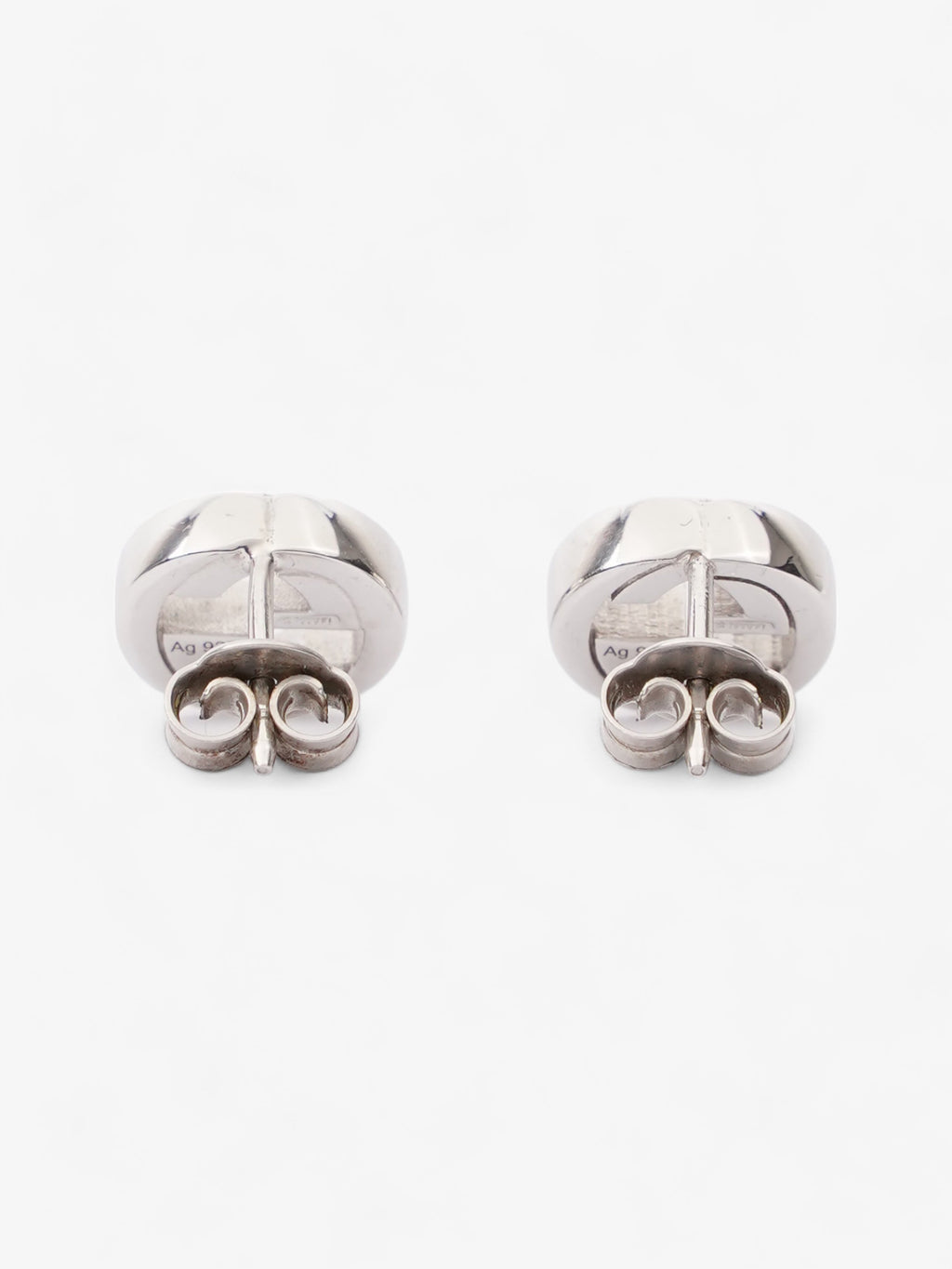 Gucci Interlocking Earrings Silver Silver Sterling