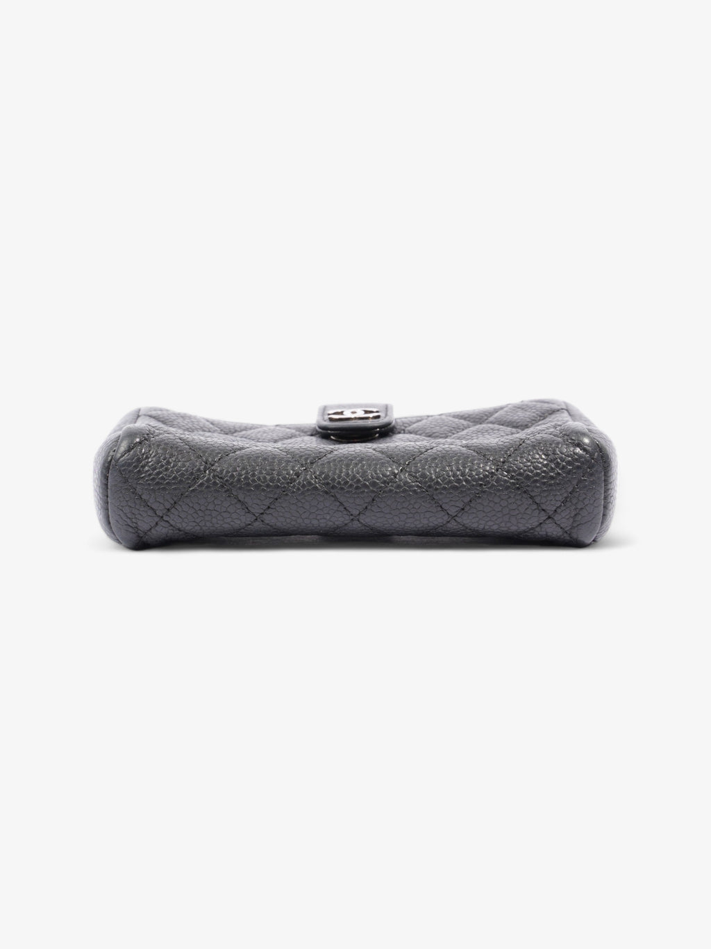 Chanel Interlocking CC Logo Coin Purse Black Caviar Leather