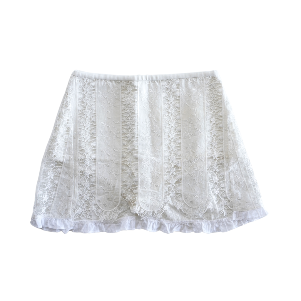 For Love & Lemons Floral Lace Mini Skirt - Women's M