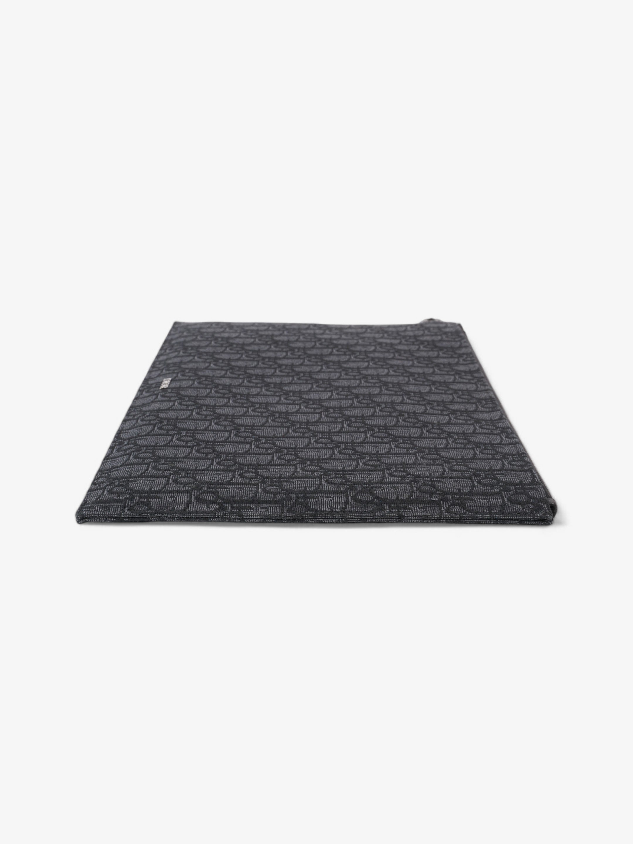 Christian Dior A4 Pouch Black Oblique Cotton