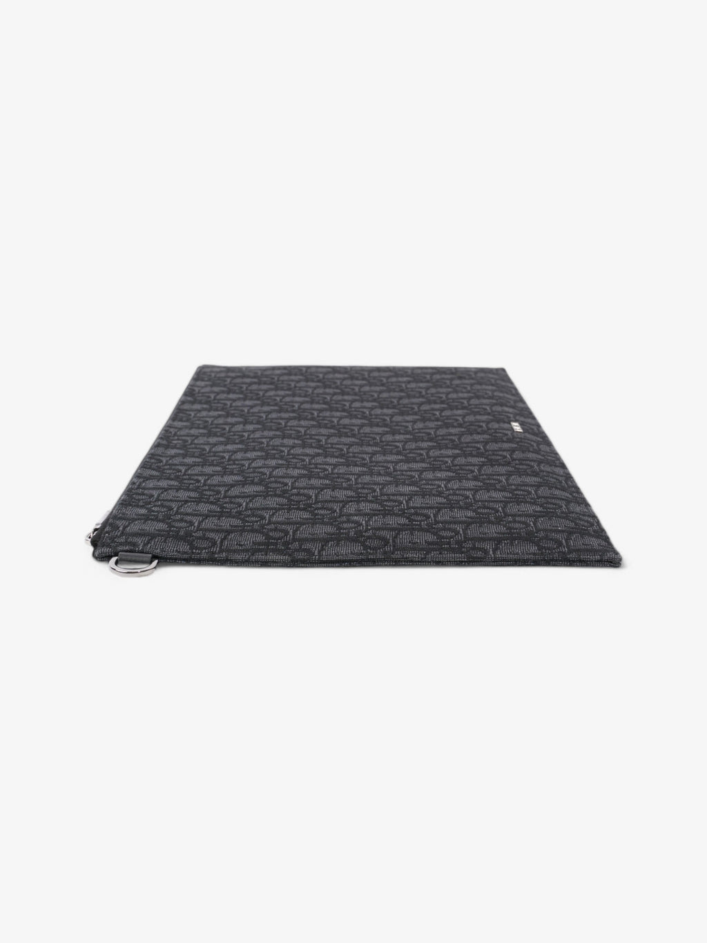 Christian Dior A4 Pouch Black Oblique Cotton