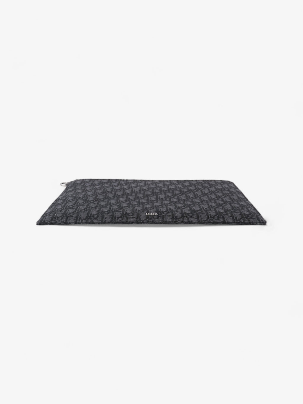 Christian Dior A4 Pouch Black Oblique Cotton