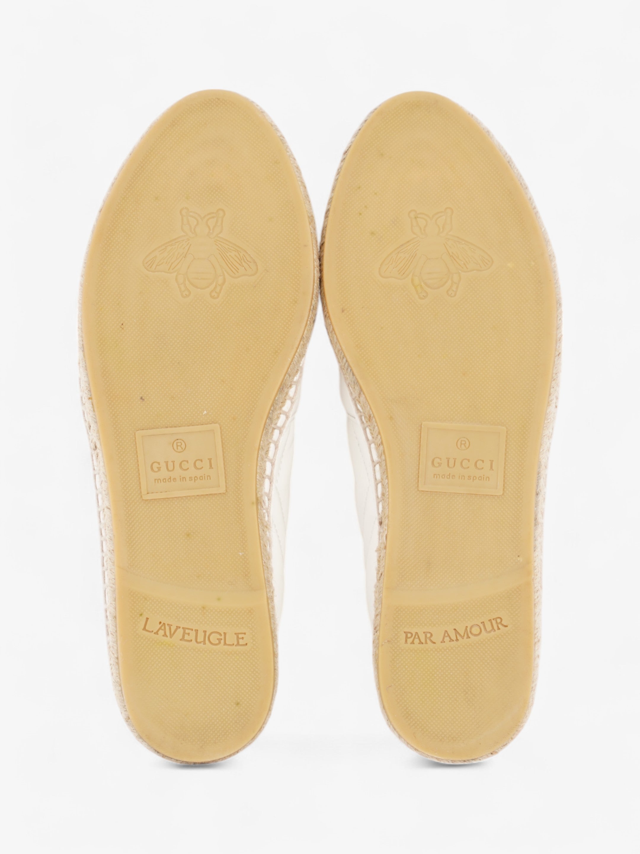 Gucci GG Marmont espadrilles White  Leather EU 38 UK 5