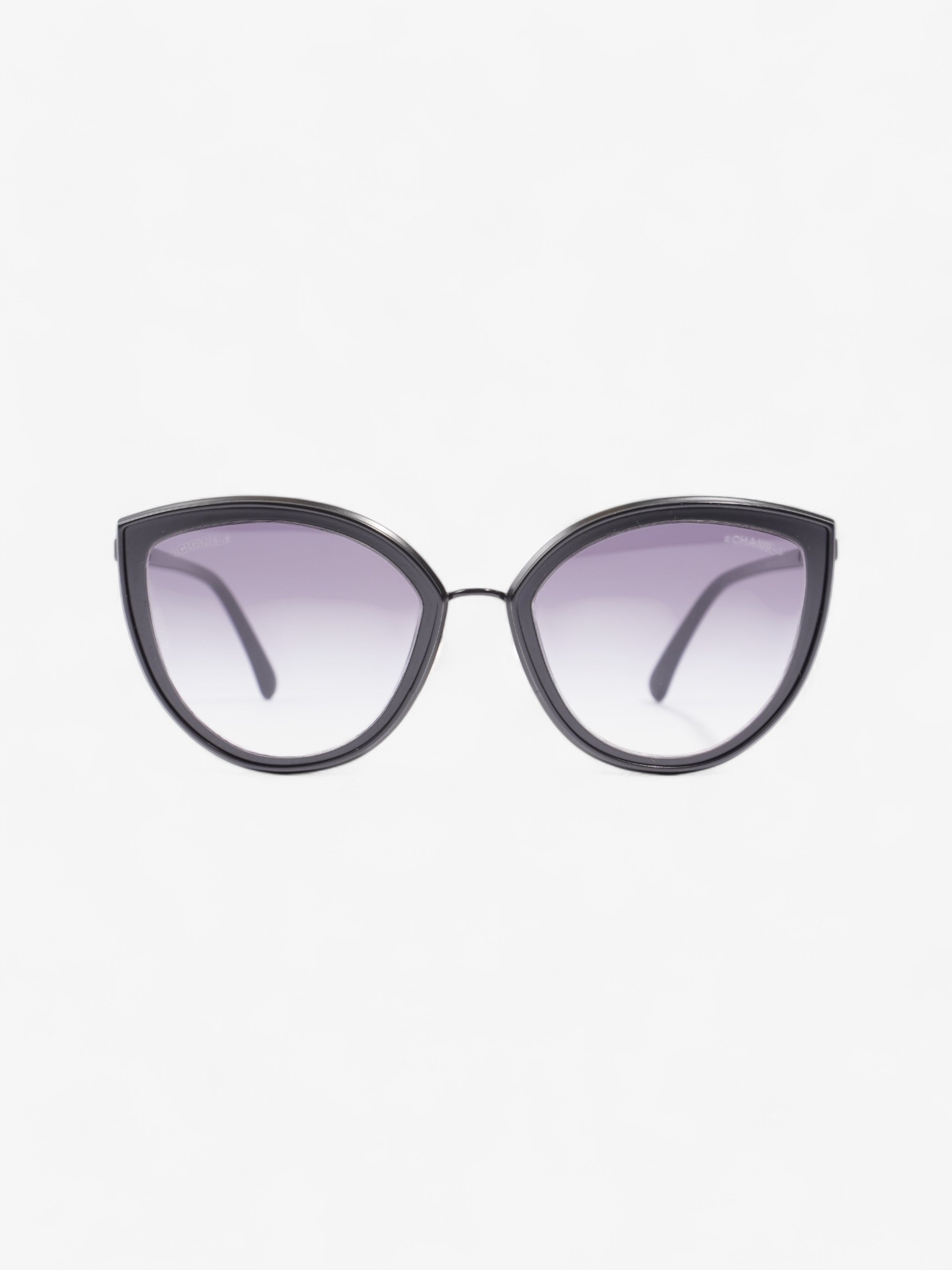 Chanel Cat-Eye Sunglasses Black Acetate 140mm