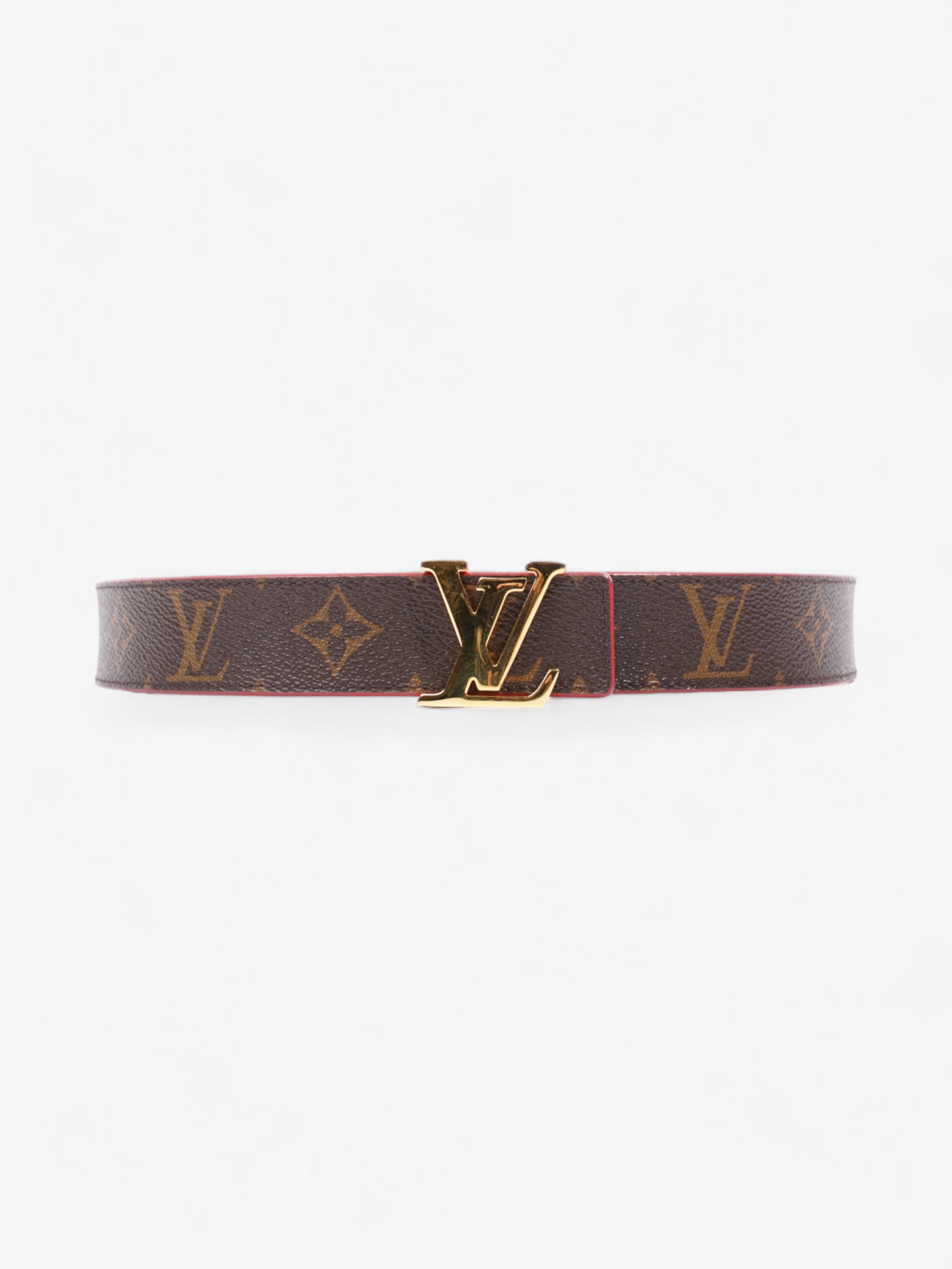 Louis Vuitton LV Initials Reversible Belt Monogram / Red Coated Canvas 75cm 30"