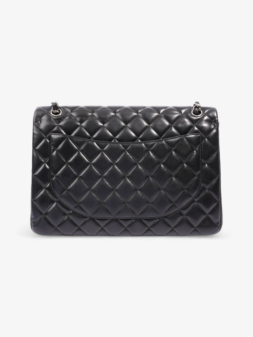 Chanel Classic Double Flap Black Lambskin Leather Maxi