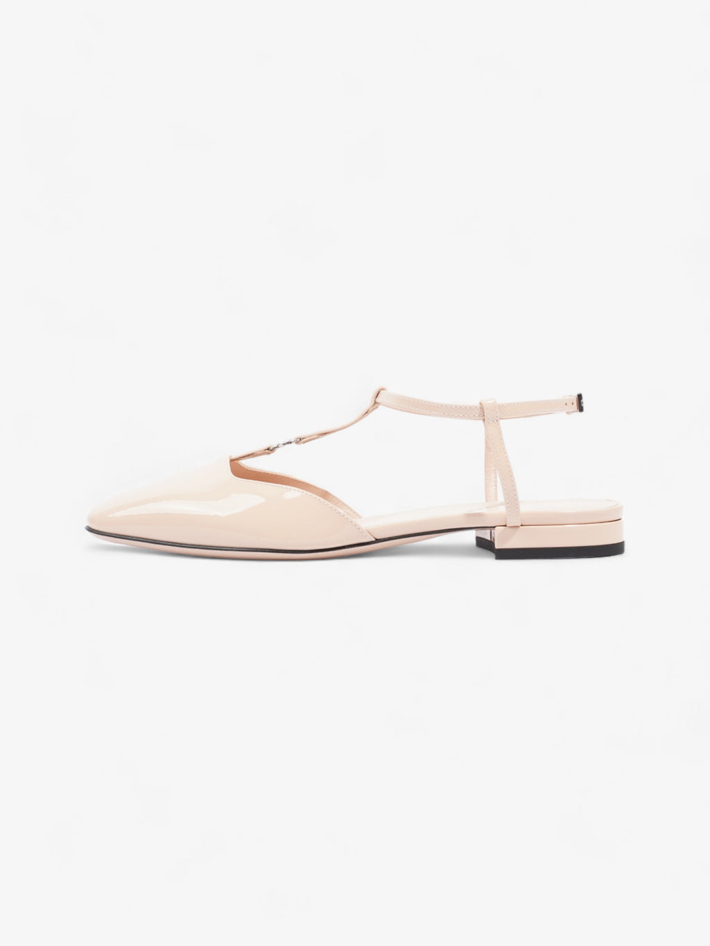 Gucci GG Slingback Pumps  Nude Patent Leather EU 37 UK 4