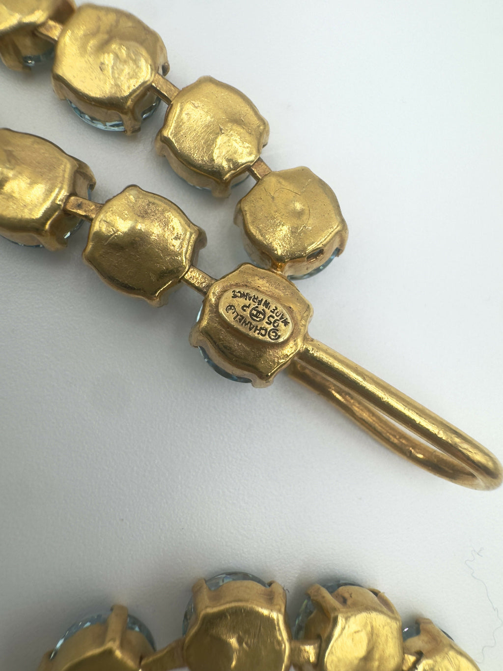 Chanel Vintage Barbie 1995P Baby Blue Iridescent Dangle Belt