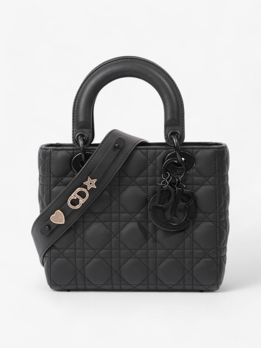 Christian Dior Lady Dior MyABCDior Bag Ultramatte Black Calfskin Leather Small