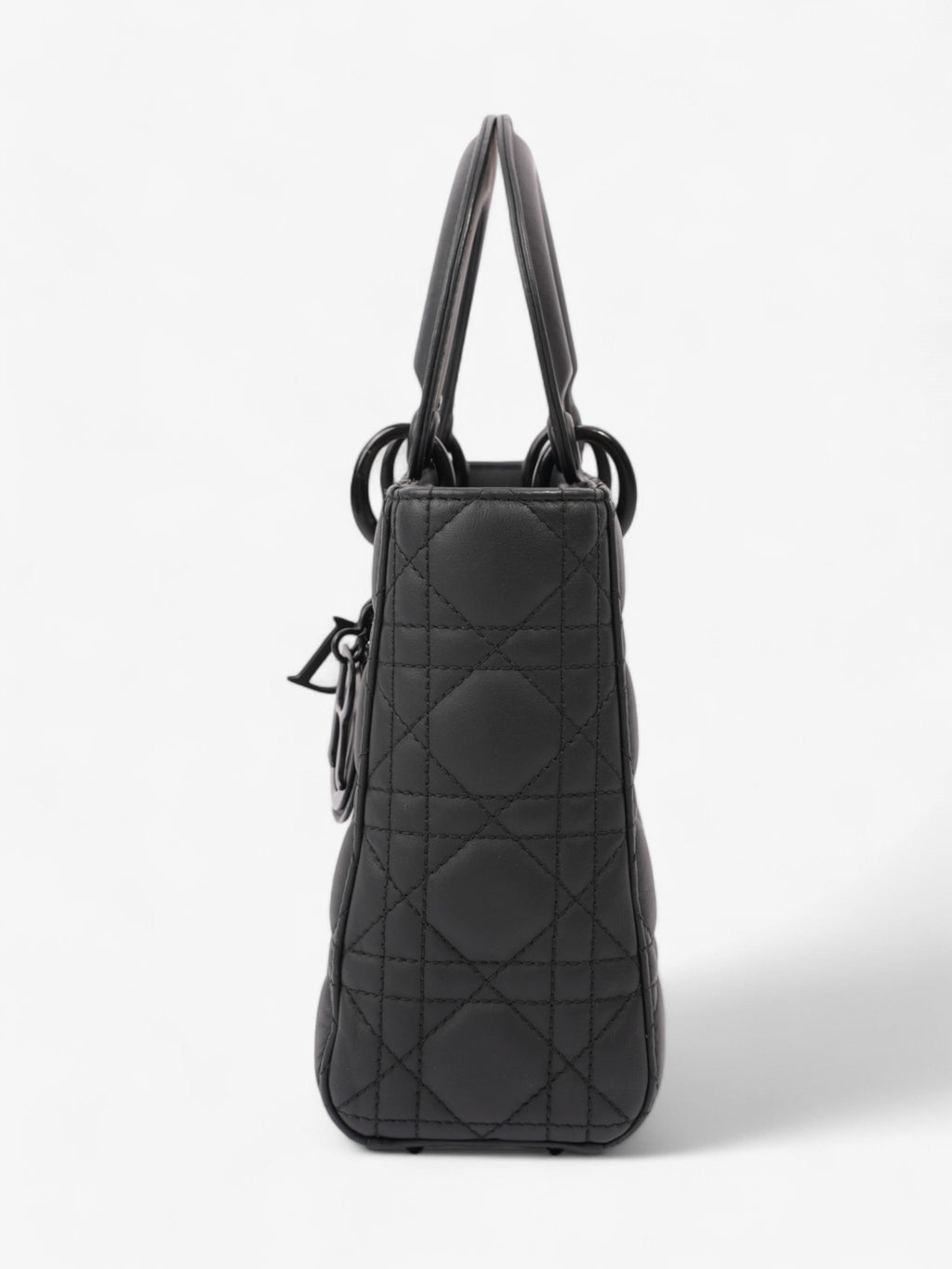 Christian Dior Lady Dior MyABCDior Bag Ultramatte Black Calfskin Leather Small