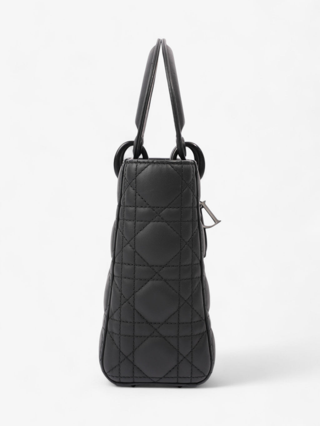 Christian Dior Lady Dior MyABCDior Bag Ultramatte Black Calfskin Leather Small