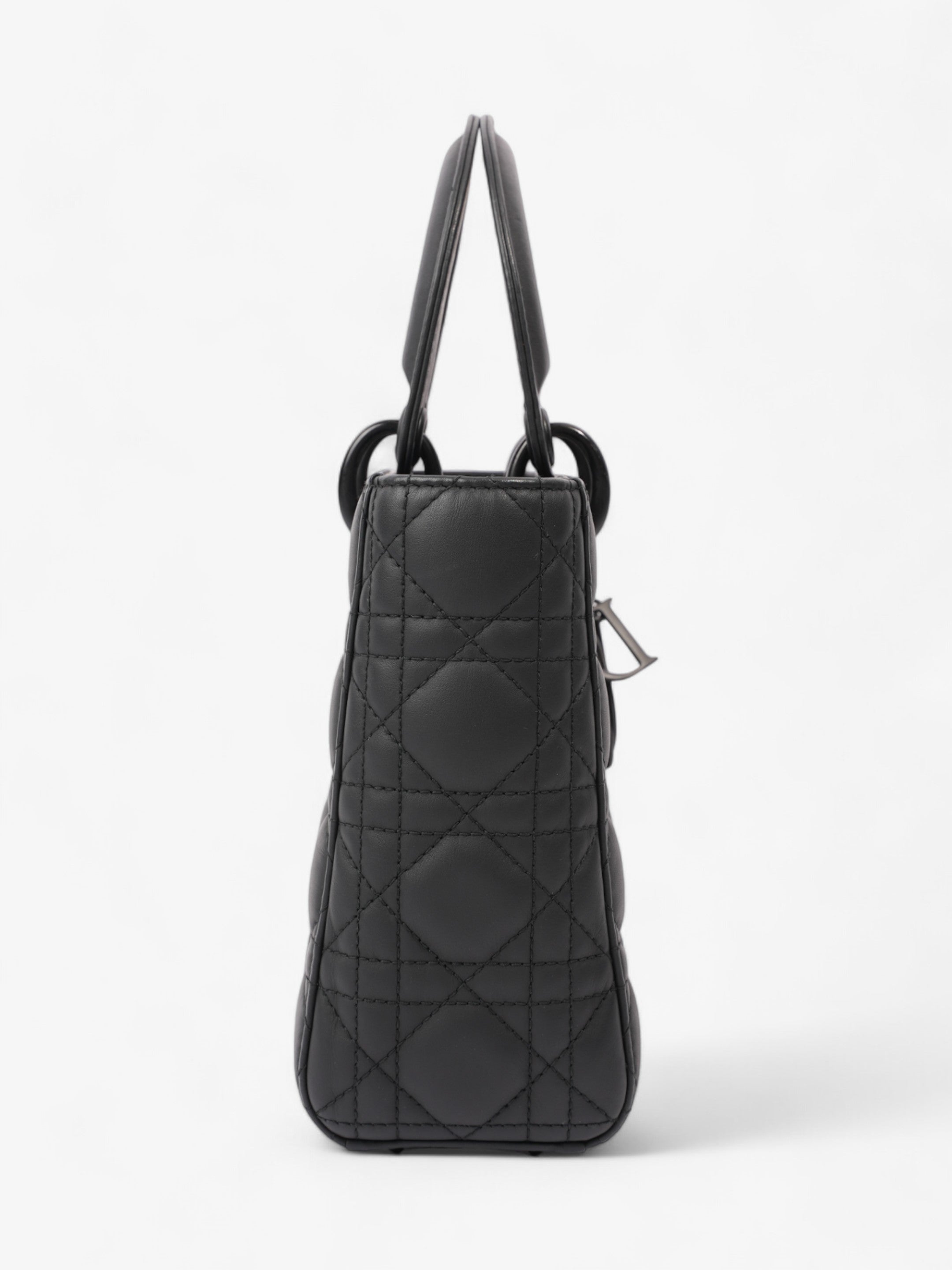 Christian Dior Lady Dior MyABCDior Bag Ultramatte Black Calfskin Leather Small