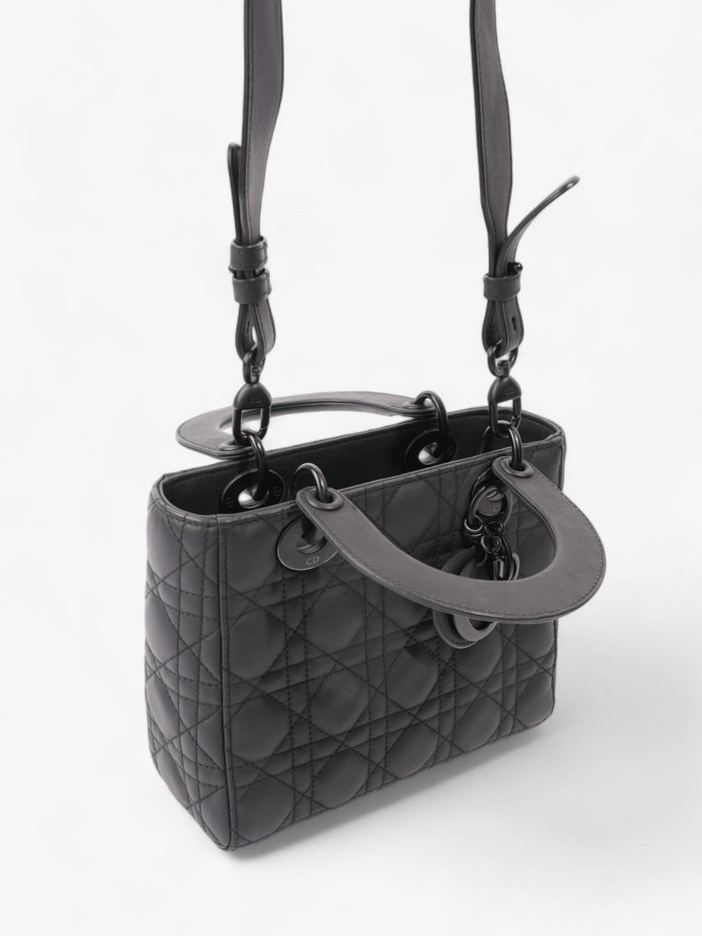 Christian Dior Lady Dior MyABCDior Bag Ultramatte Black Calfskin Leather Small