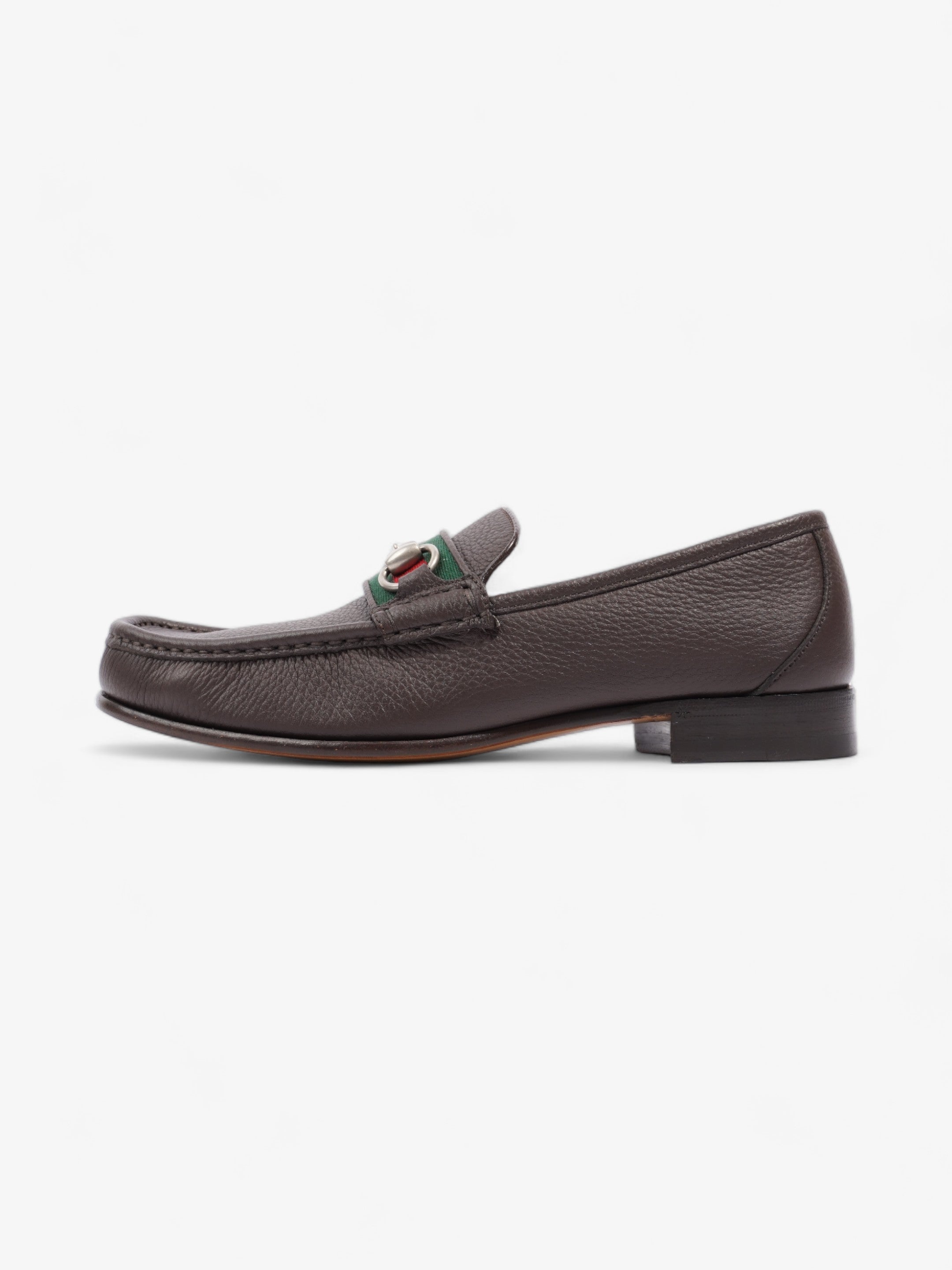 Gucci Horsebit Loafers Brown / Green / Red Leather EU 40.5 UK 6.5