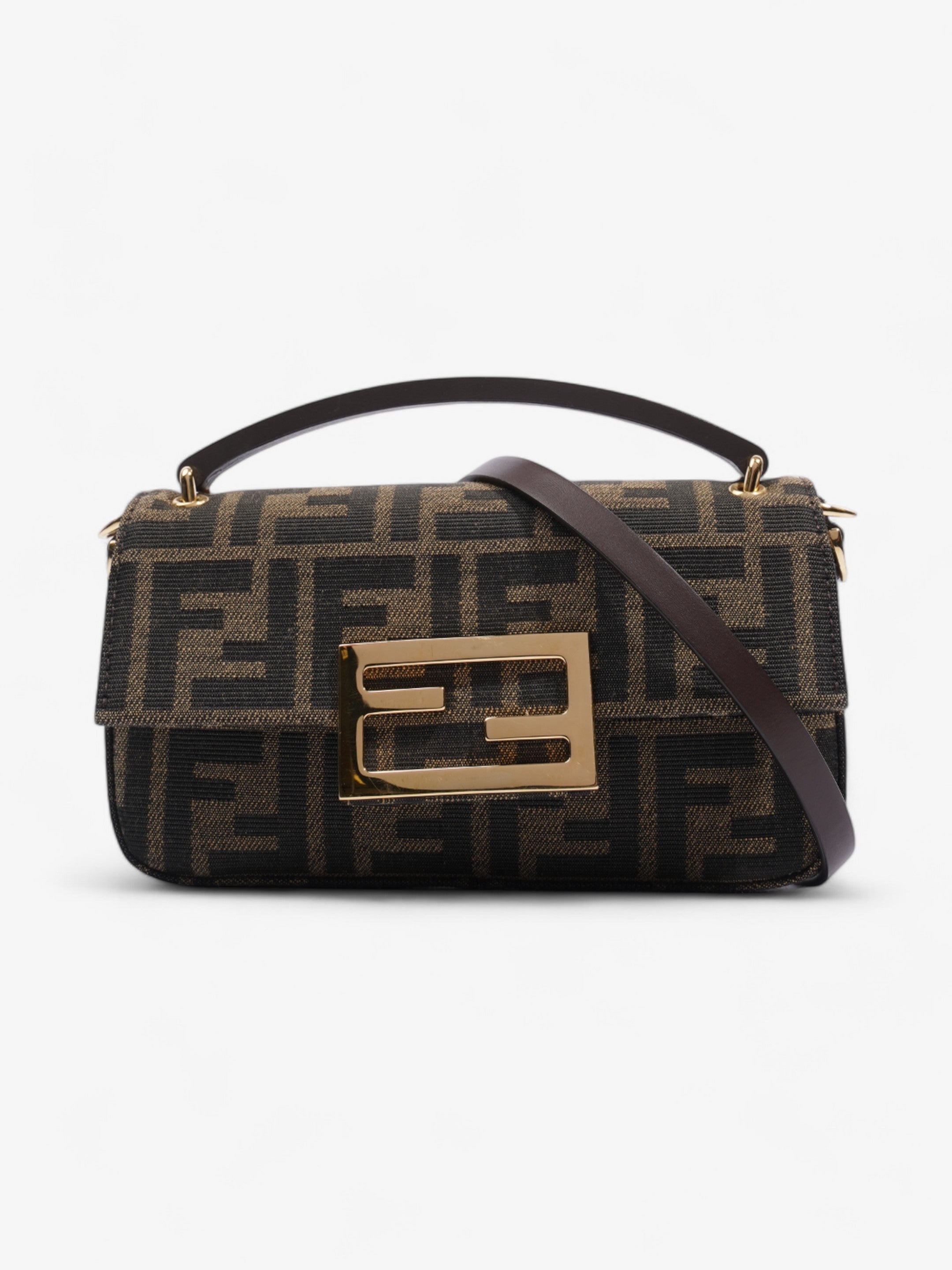 Fendi Baguette Zucca / Brown Fabric Mini