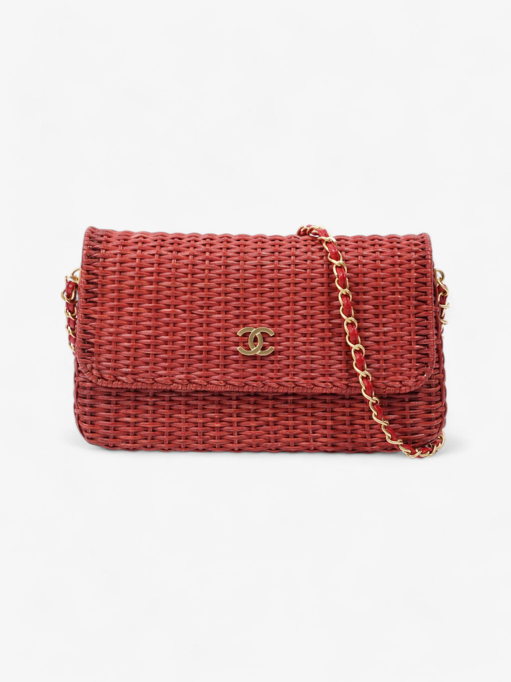 Chanel Classic Flap Red Wicker
