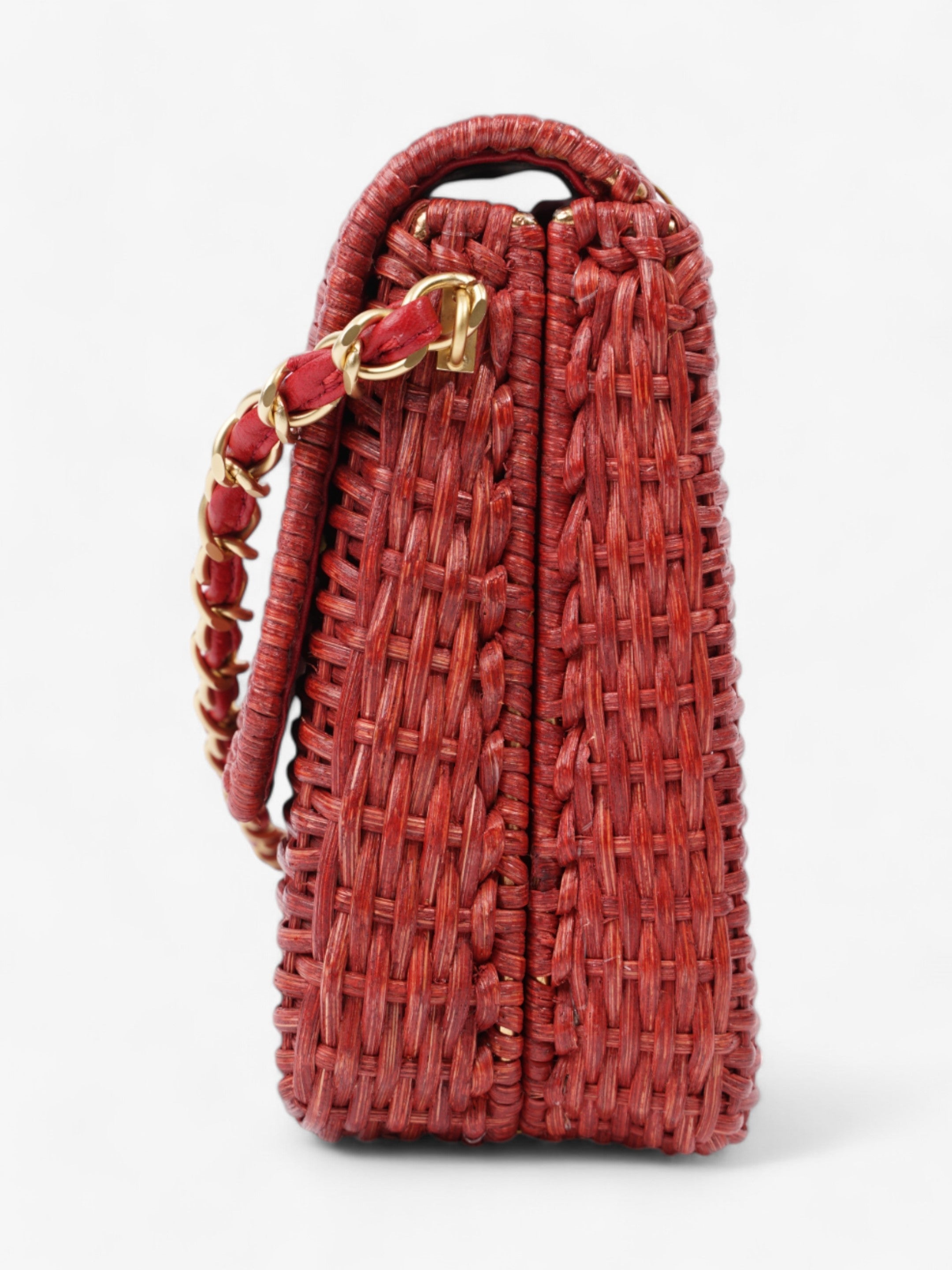 Chanel Classic Flap Red Wicker