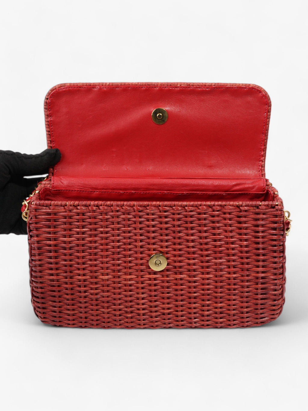 Chanel Classic Flap Red Wicker