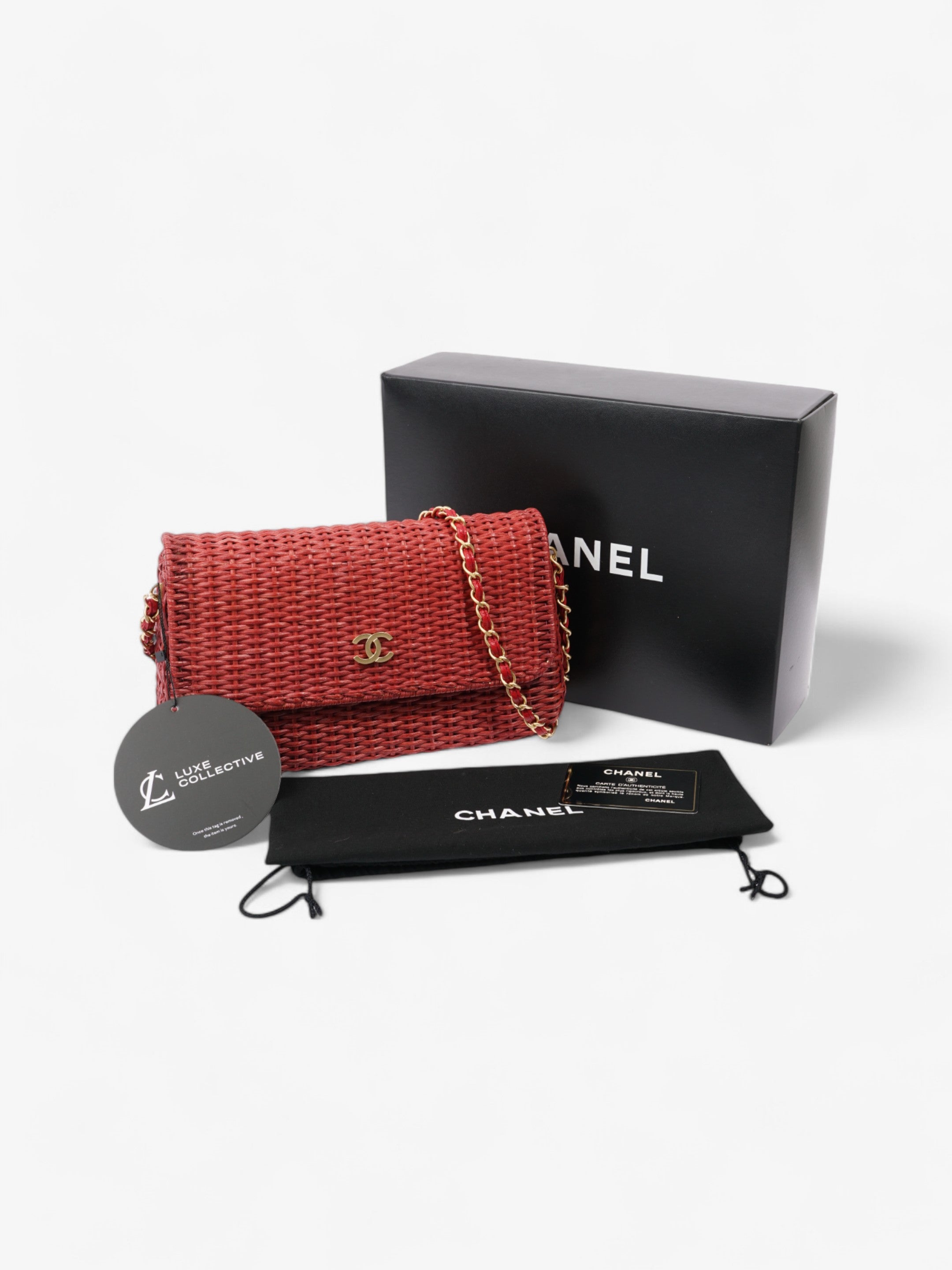 Chanel Classic Flap Red Wicker