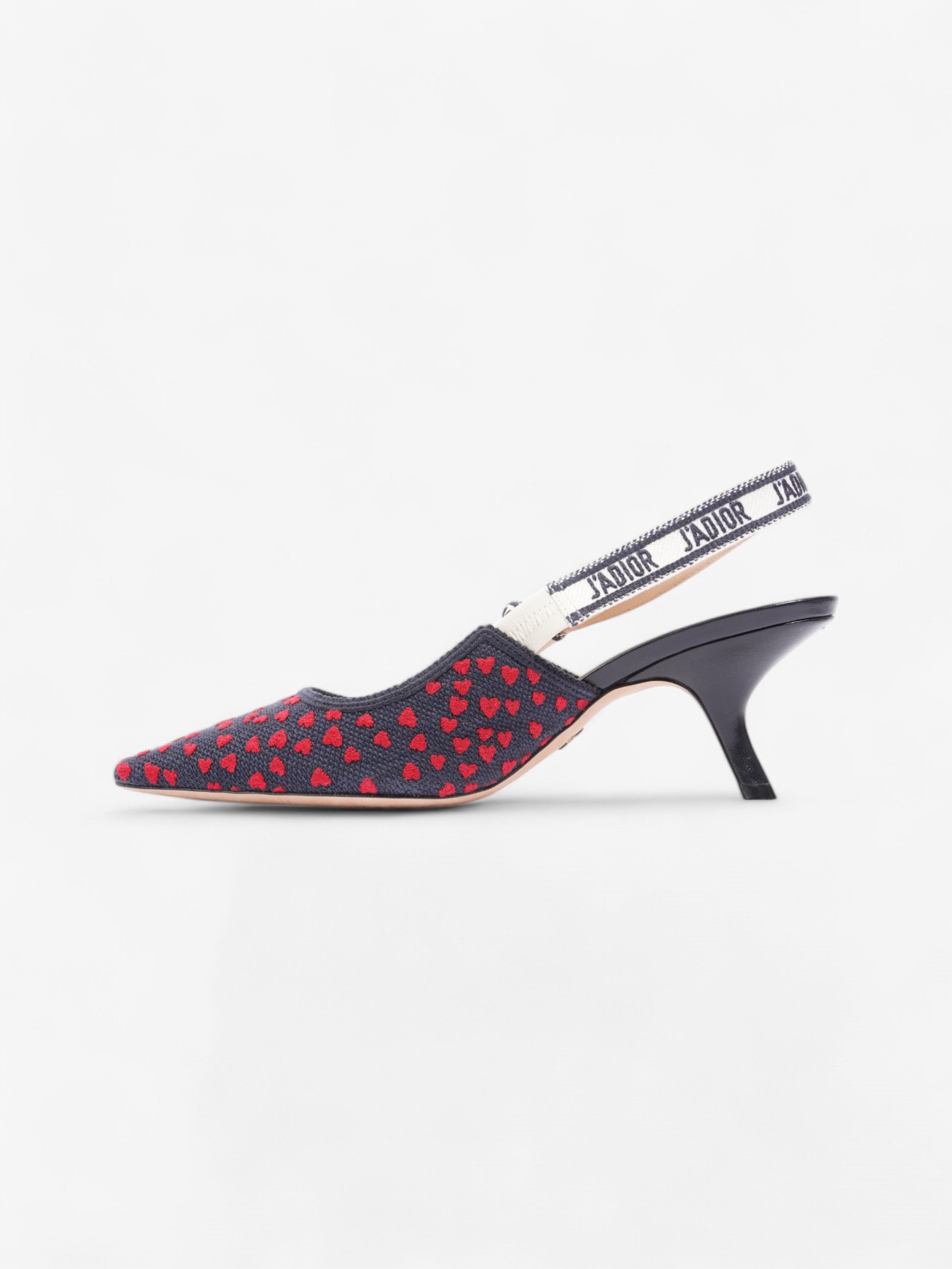 Christian Dior J'Adior Slingback Pump 65 Navy / Red Technical Fabric EU 41.5 UK 8.5