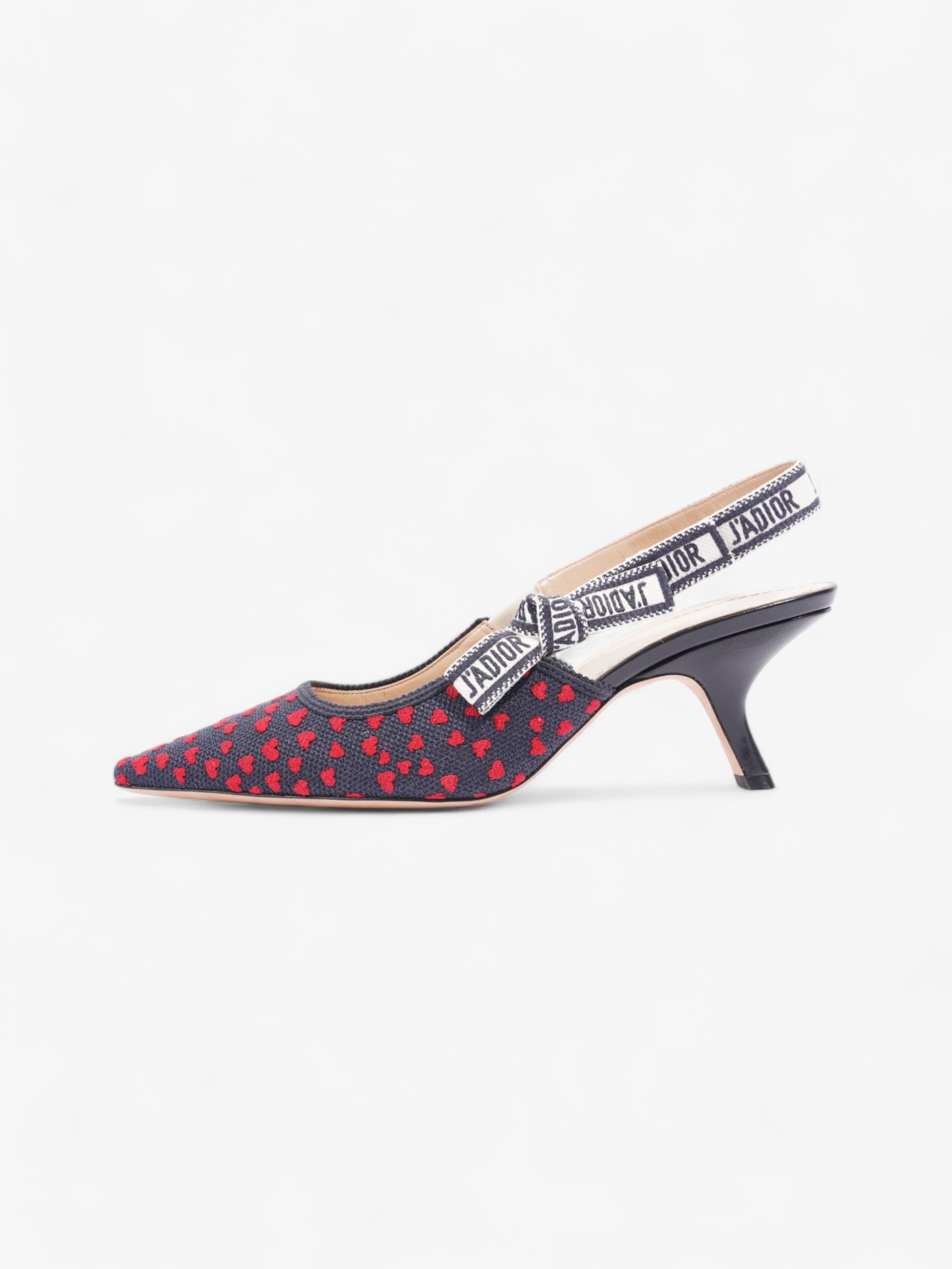 Christian Dior J'Adior Slingback Pump 65 Navy / Red Technical Fabric EU 41.5 UK 8.5