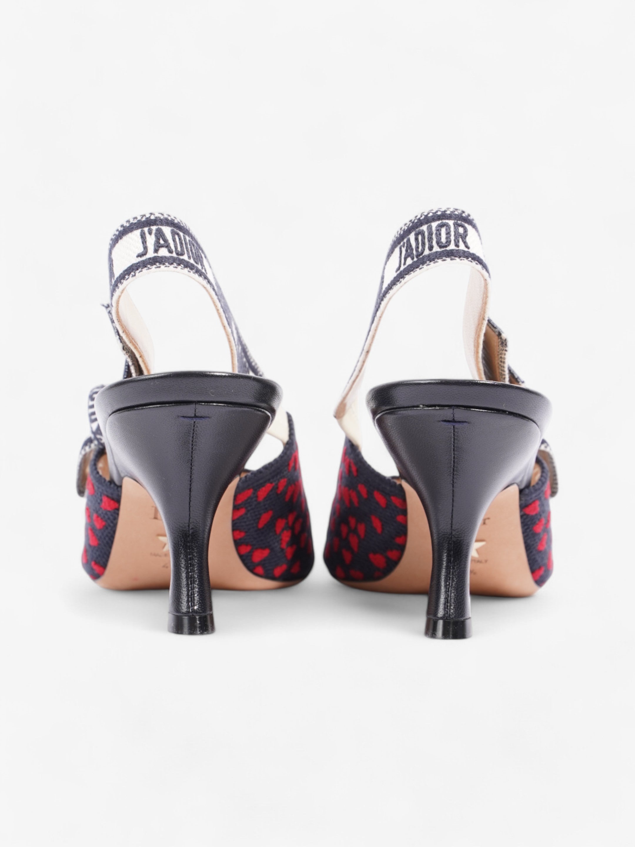 Christian Dior J'Adior Slingback Pump 65 Navy / Red Technical Fabric EU 41.5 UK 8.5
