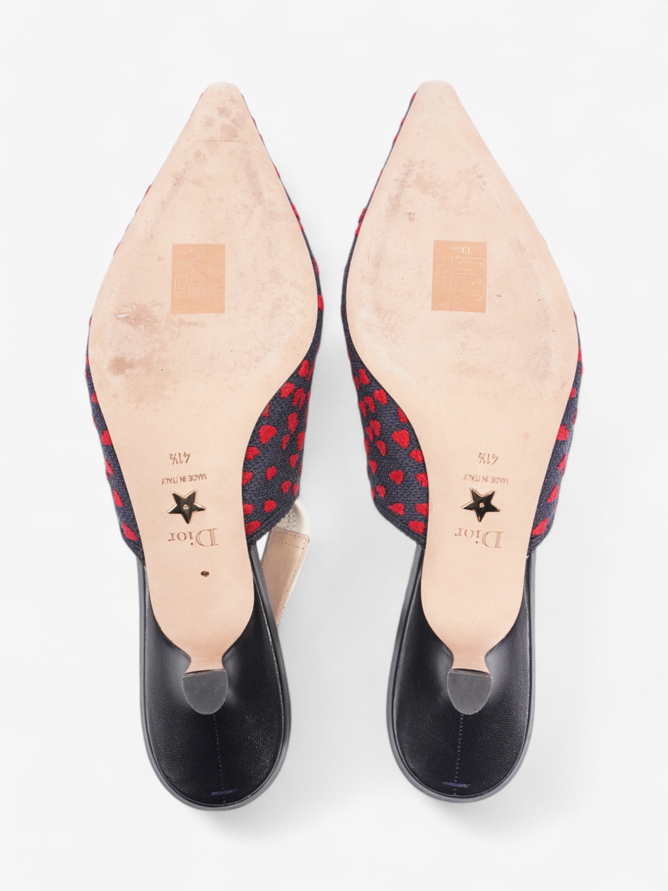 Christian Dior J'Adior Slingback Pump 65 Navy / Red Technical Fabric EU 41.5 UK 8.5