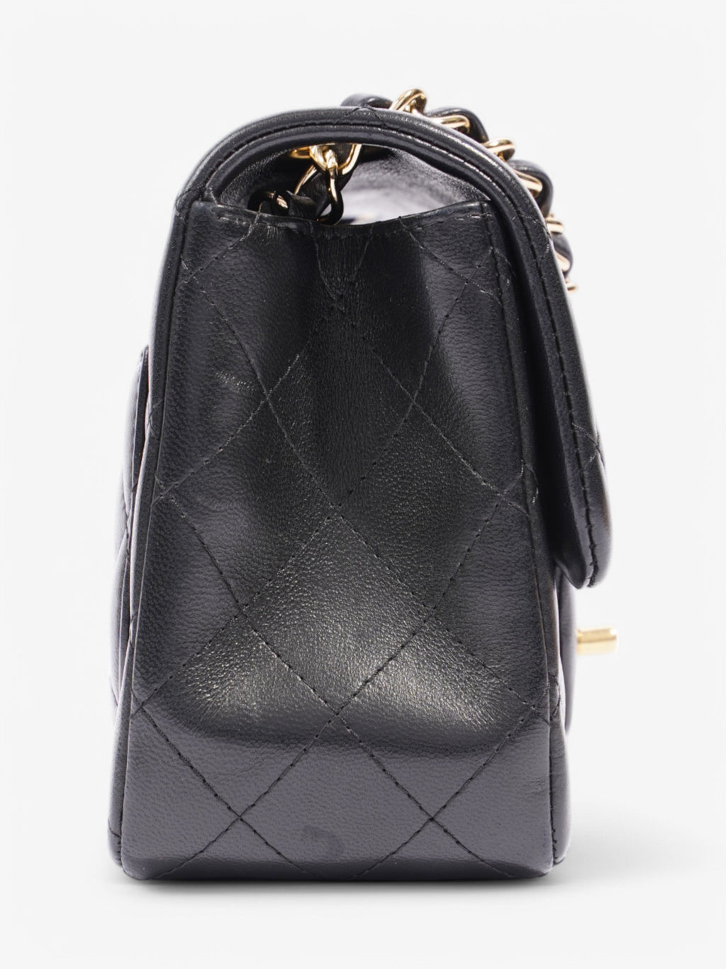 Chanel Classic Square Flap Black Lambskin Leather Mini