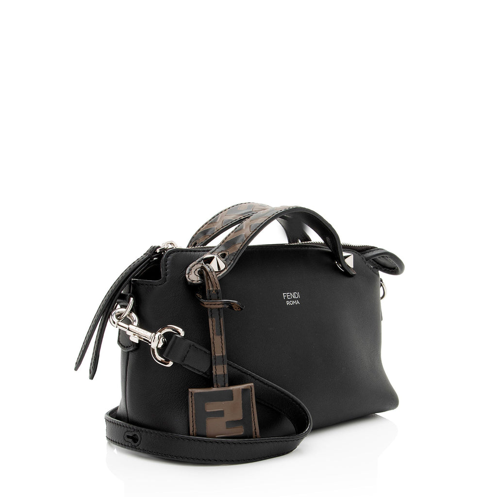 Fendi Calfskin FF Embossed By The Way Mini Boston Bag