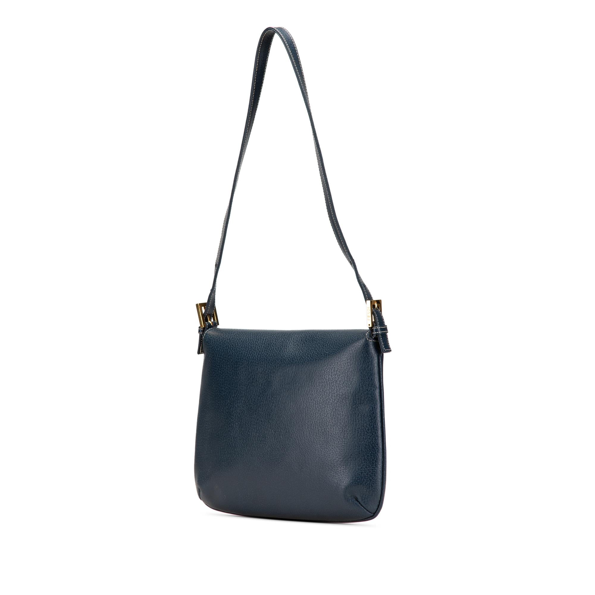 Fendi Calfskin FF Marble Flap Shoulder Bag