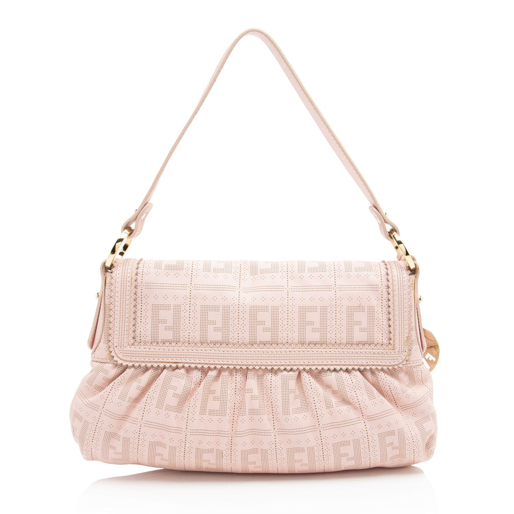 Fendi Perforated FF Calfskin Chef Small Bag