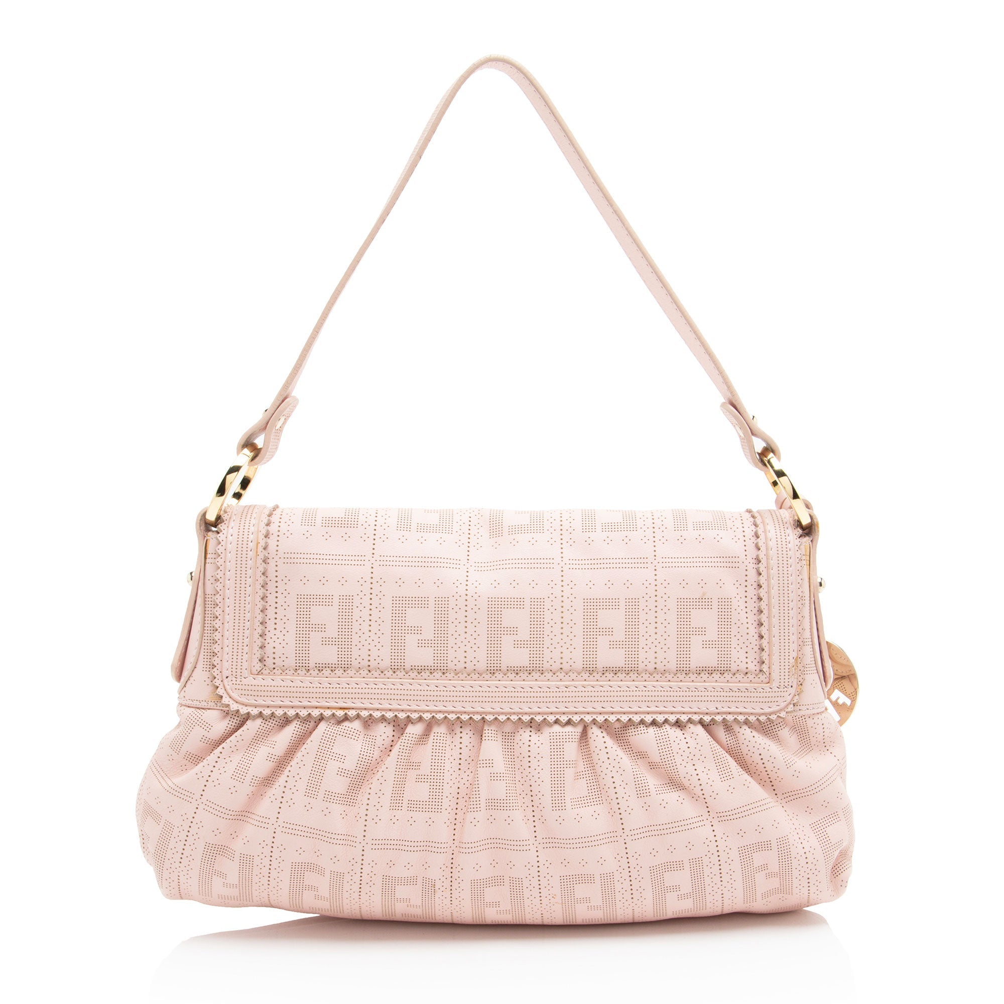 Fendi Perforated FF Calfskin Chef Small Bag