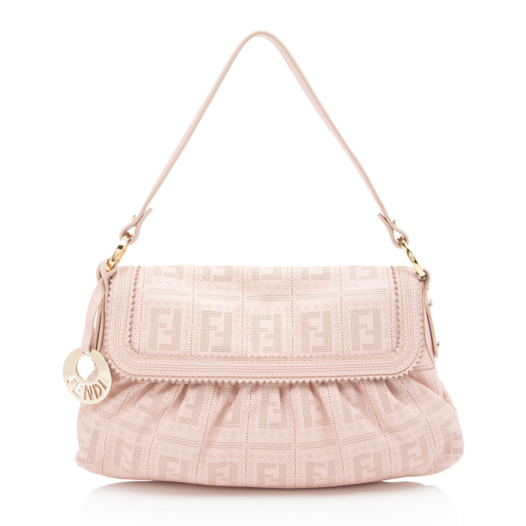 Fendi Perforated FF Calfskin Chef Small Bag