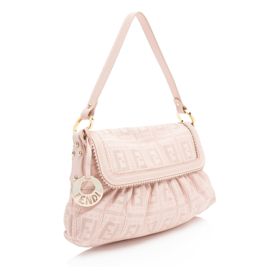 Fendi Perforated FF Calfskin Chef Small Bag