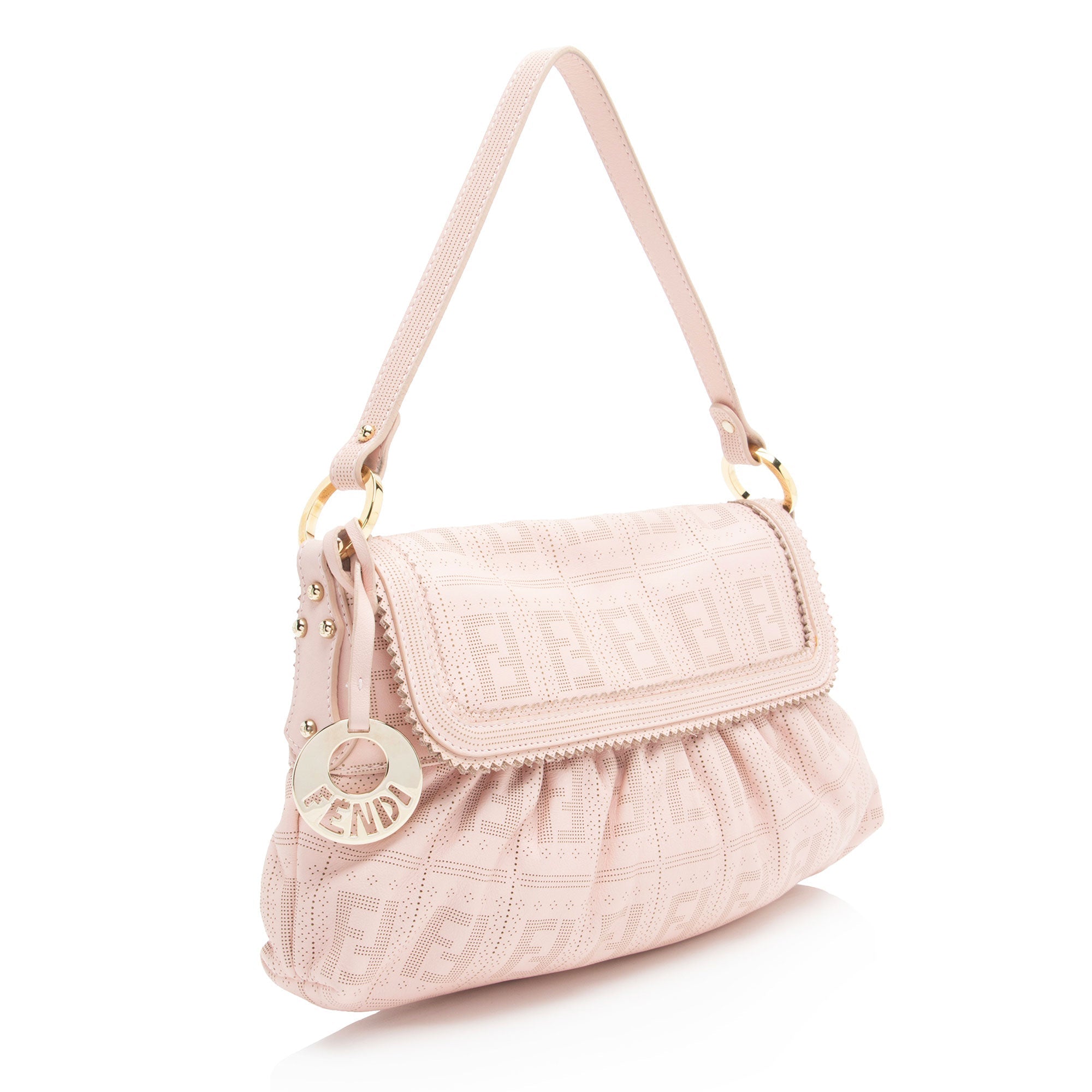 Fendi Perforated FF Calfskin Chef Small Bag