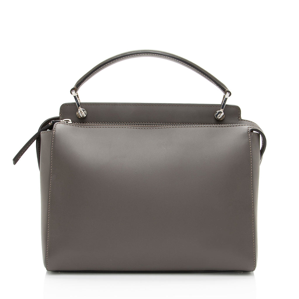Fendi Calfskin Whipstitch Dotcom Medium Satchel