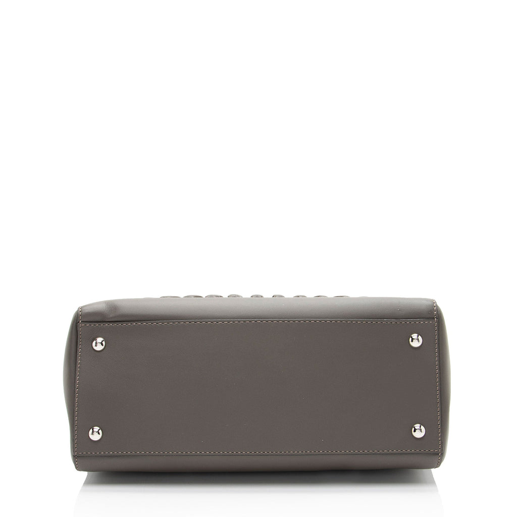 Fendi Calfskin Whipstitch Dotcom Medium Satchel