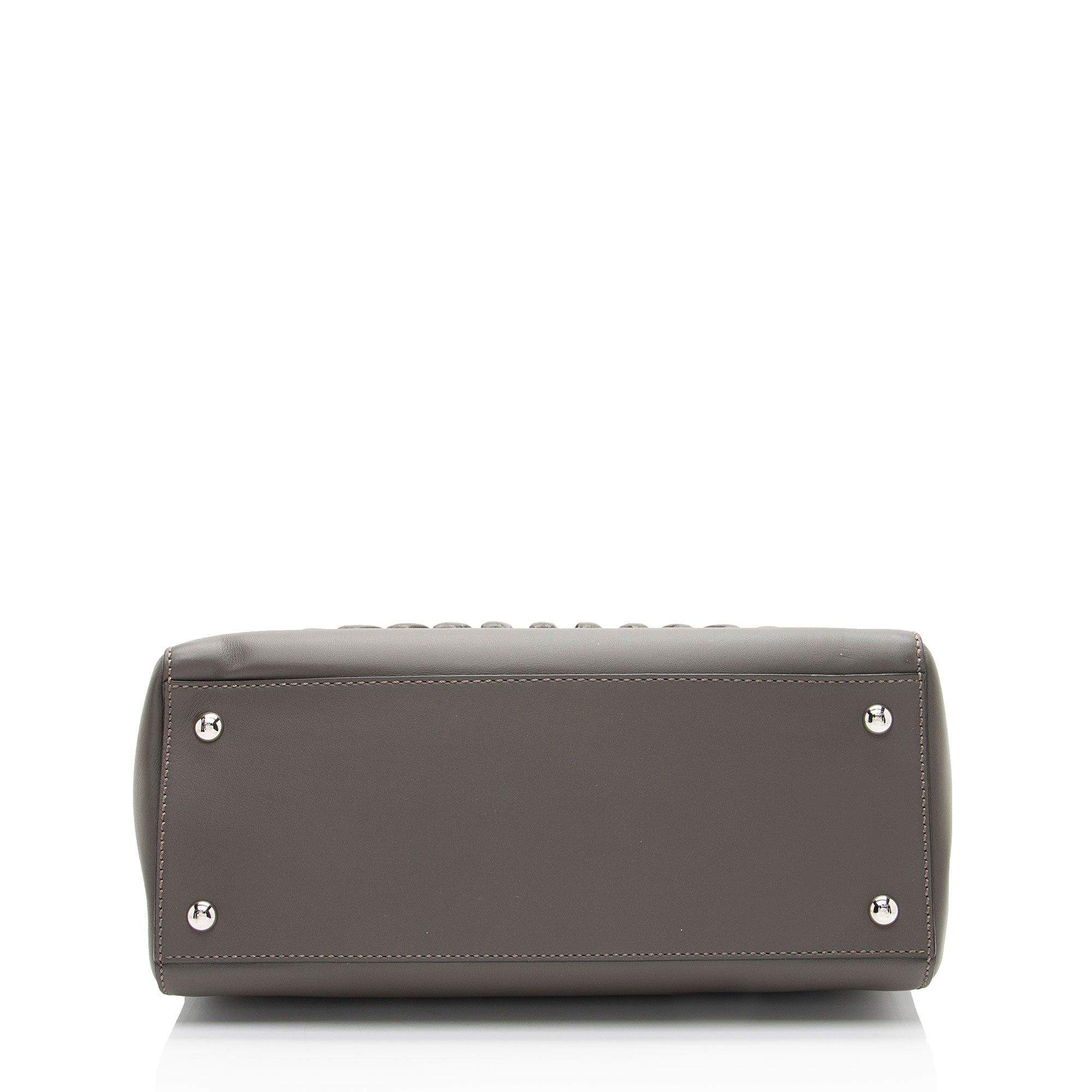 Fendi Calfskin Whipstitch Dotcom Medium Satchel