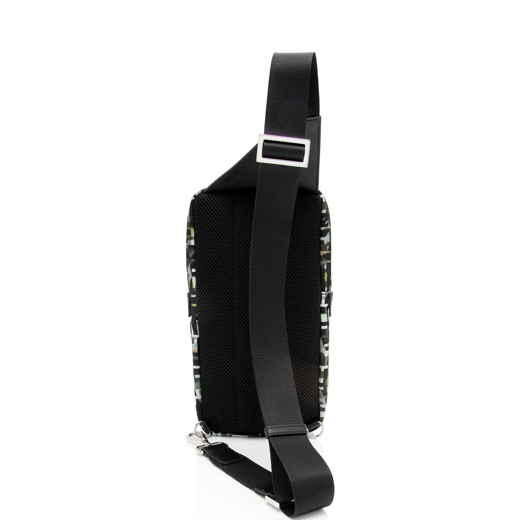 Fendi Camouflage FF Nylon Sling Bag