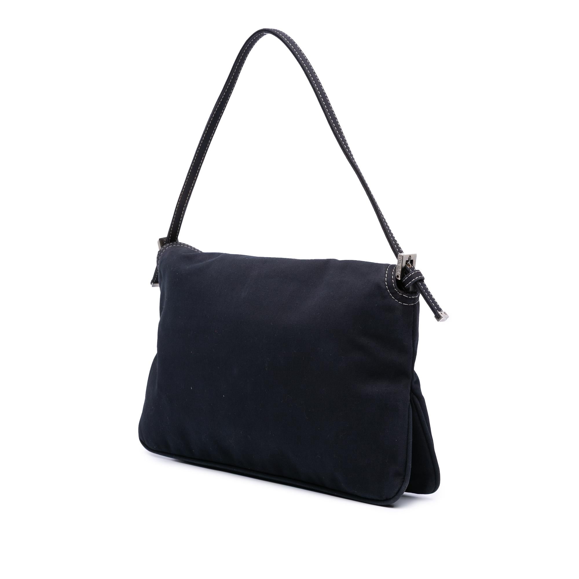 Fendi Canvas FF Marble Double Flap Shoulder Bag