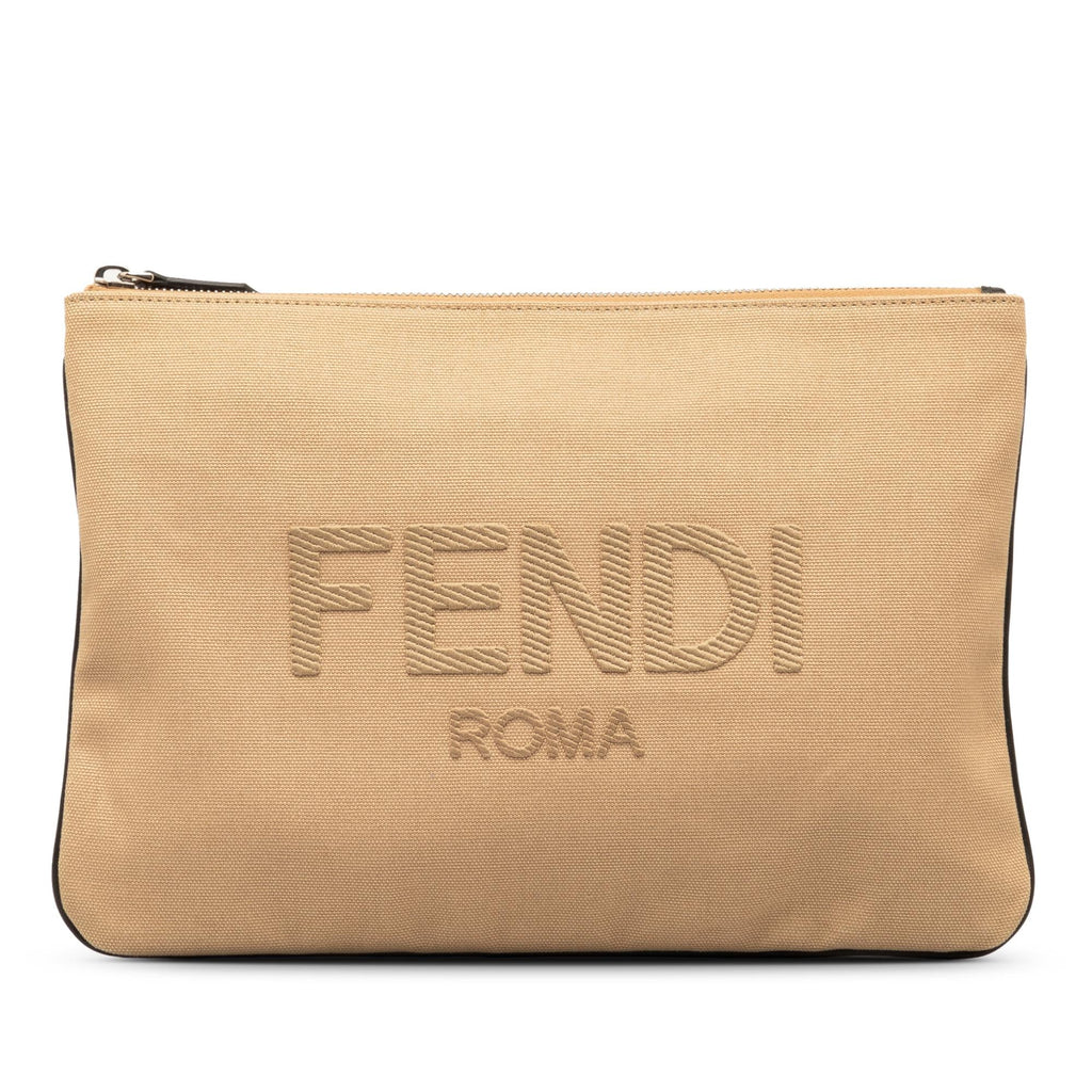Fendi Canvas Roma Clutch (SHG-oJP68f)