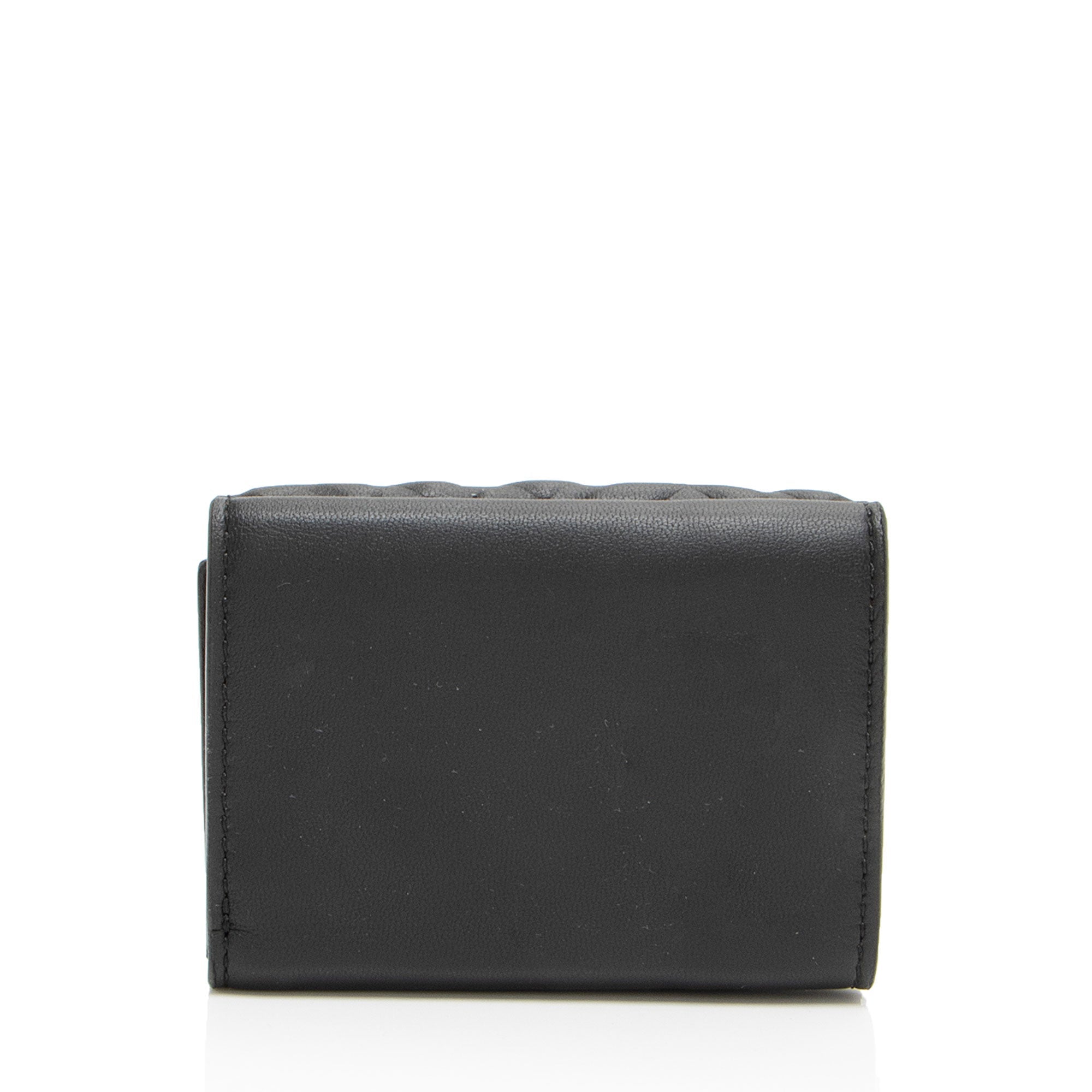Fendi Embossed FF Nappa Leather Baguette Micro Trifold Wallet