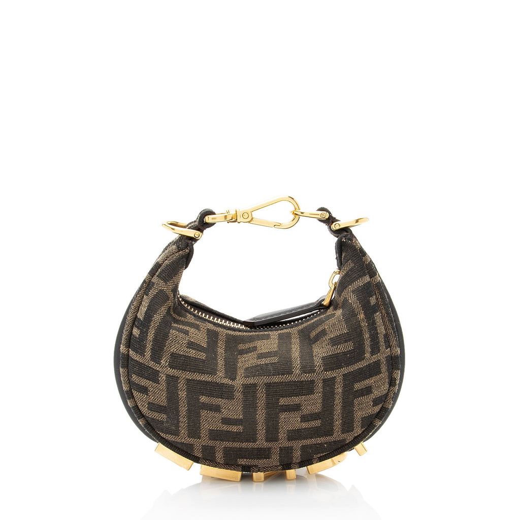 Fendi FF Canvas Fendigraphy Nano Hobo