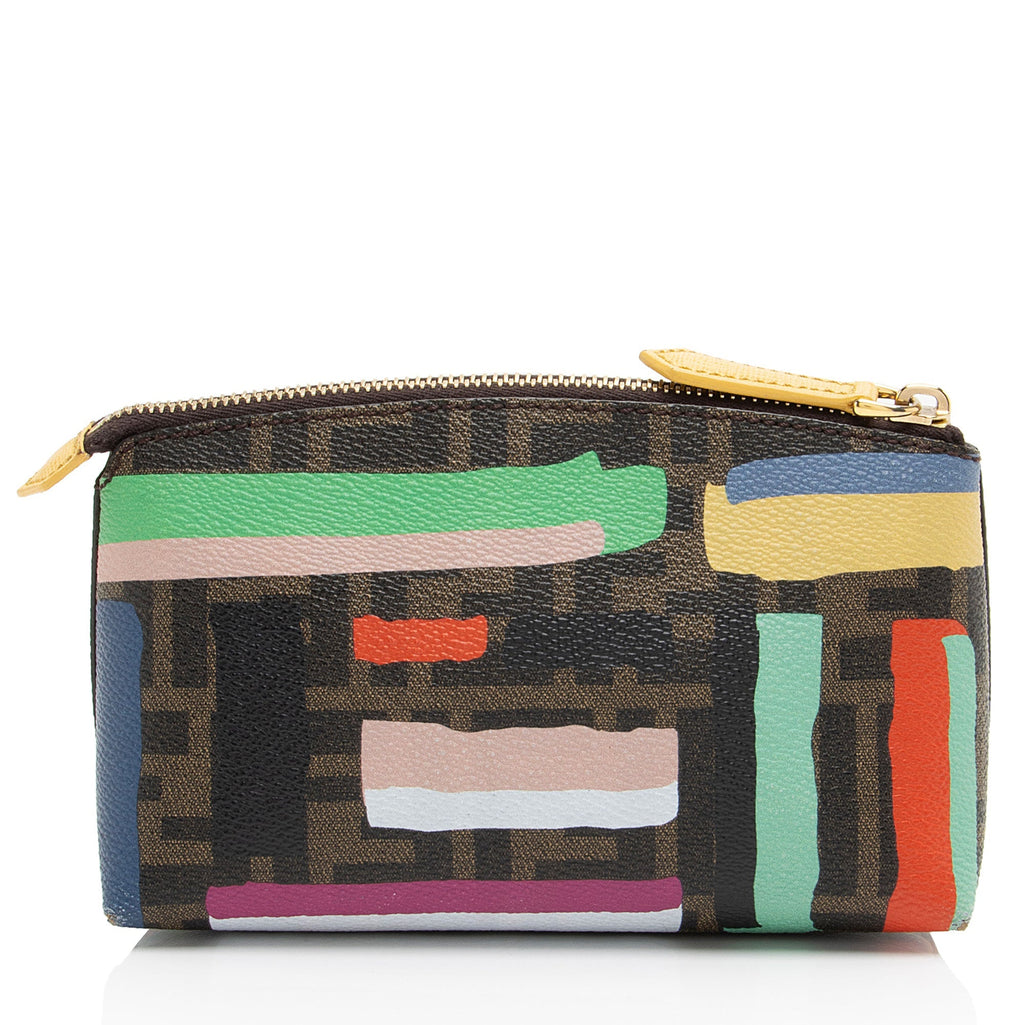 Fendi Zucca Canvas Chalks Print Pouch